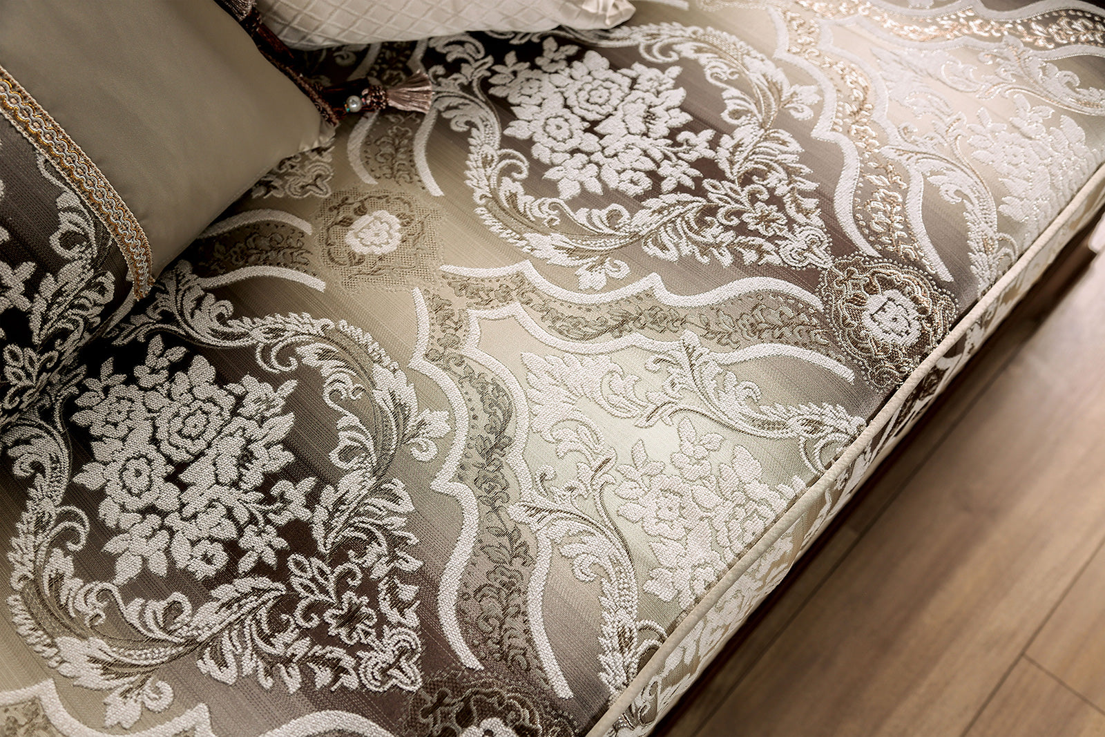 Yucatan Dark Cherry/Beige Sofa - Ornate Home