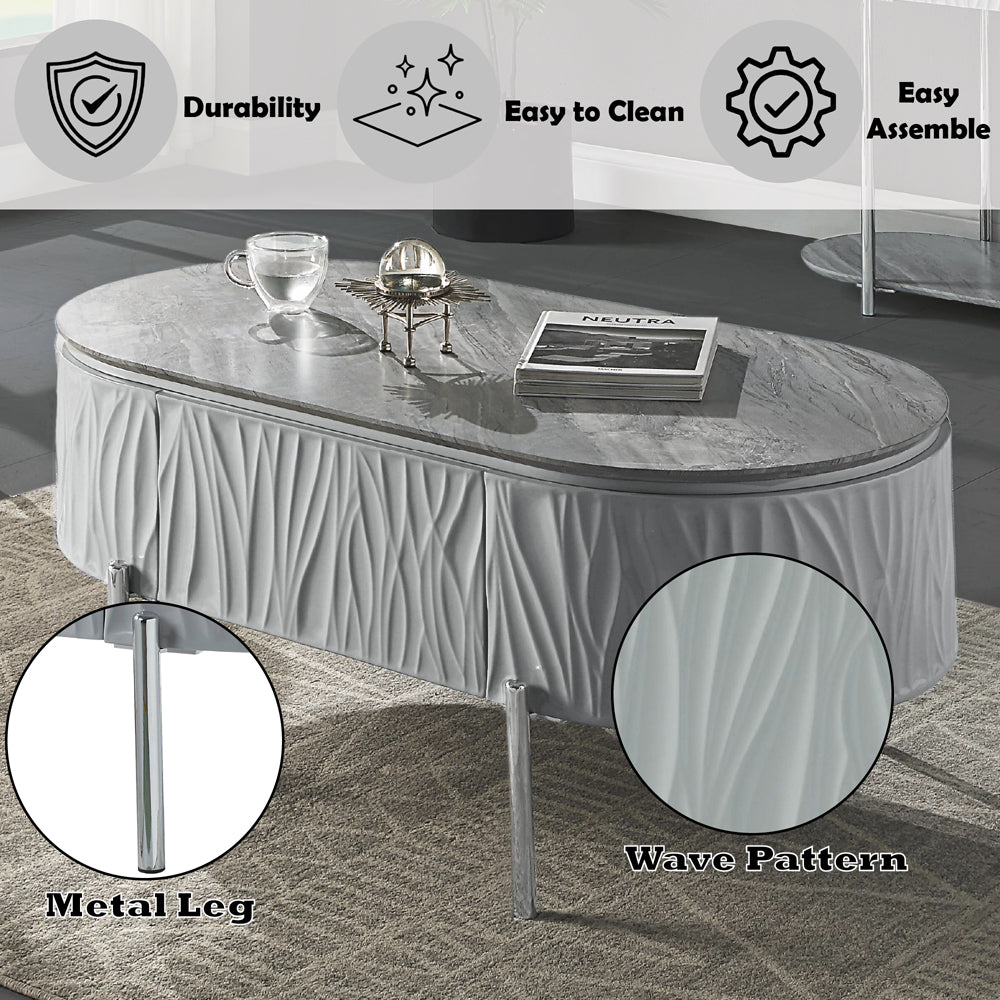 Yukino Gray Coffee Table - Ornate Home