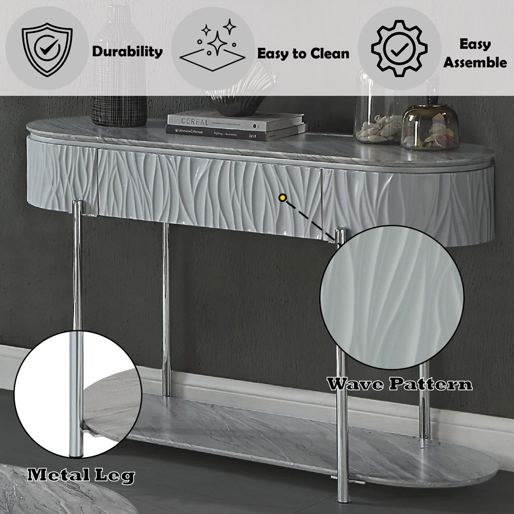 Yukino Gray Sofa Table - Ornate Home
