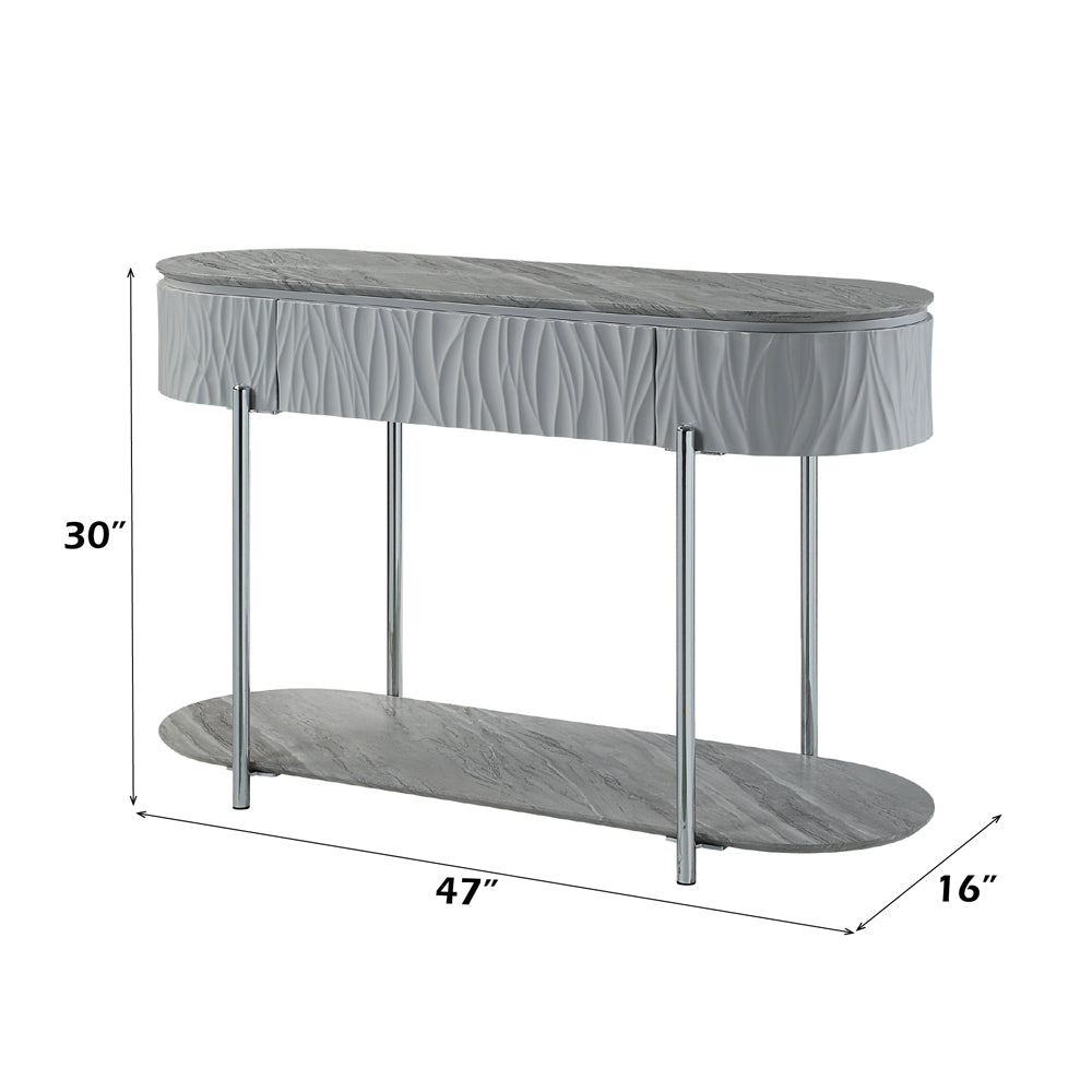 Yukino Gray Sofa Table - Ornate Home