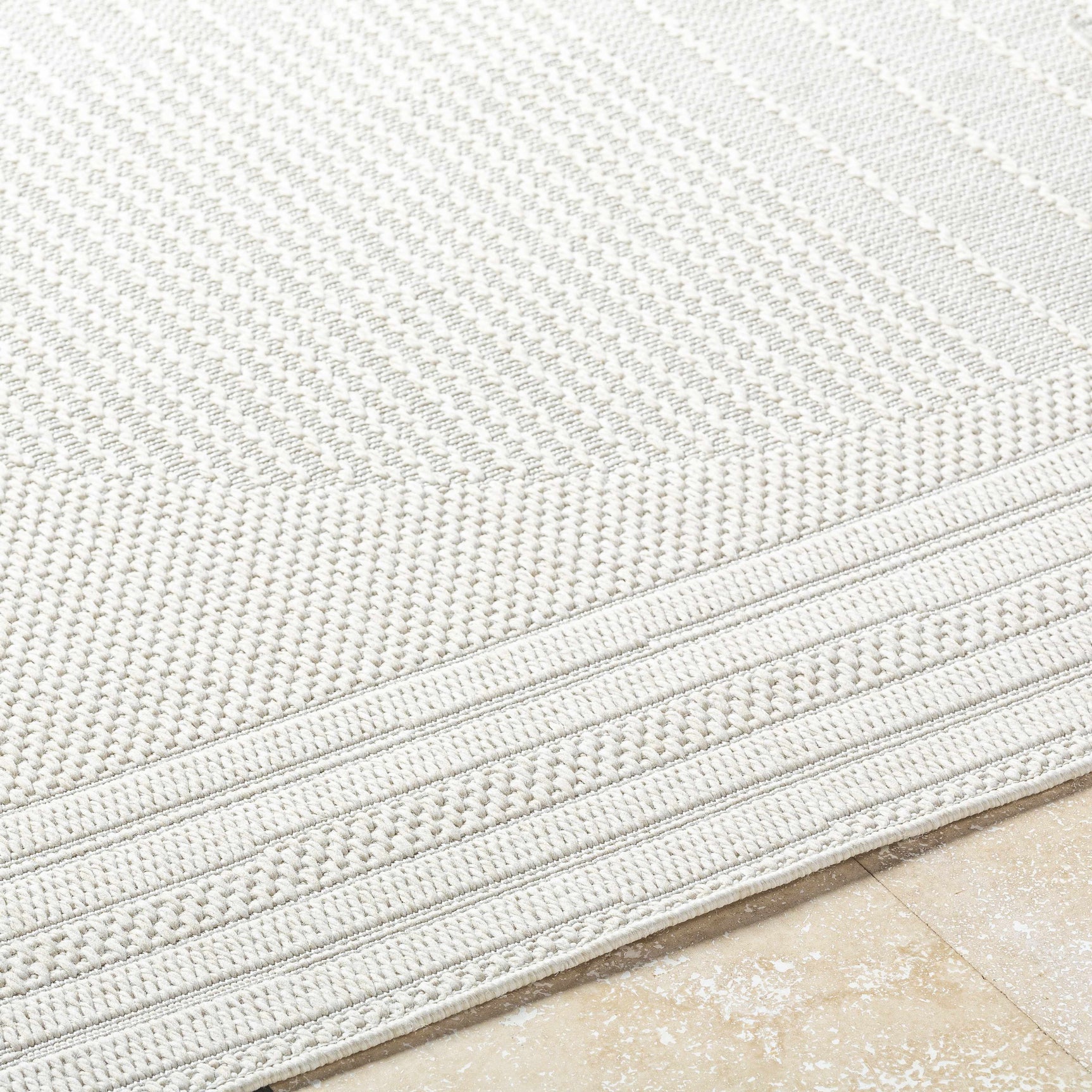 Yuley White Outdoor Area Rug - Ornate Home