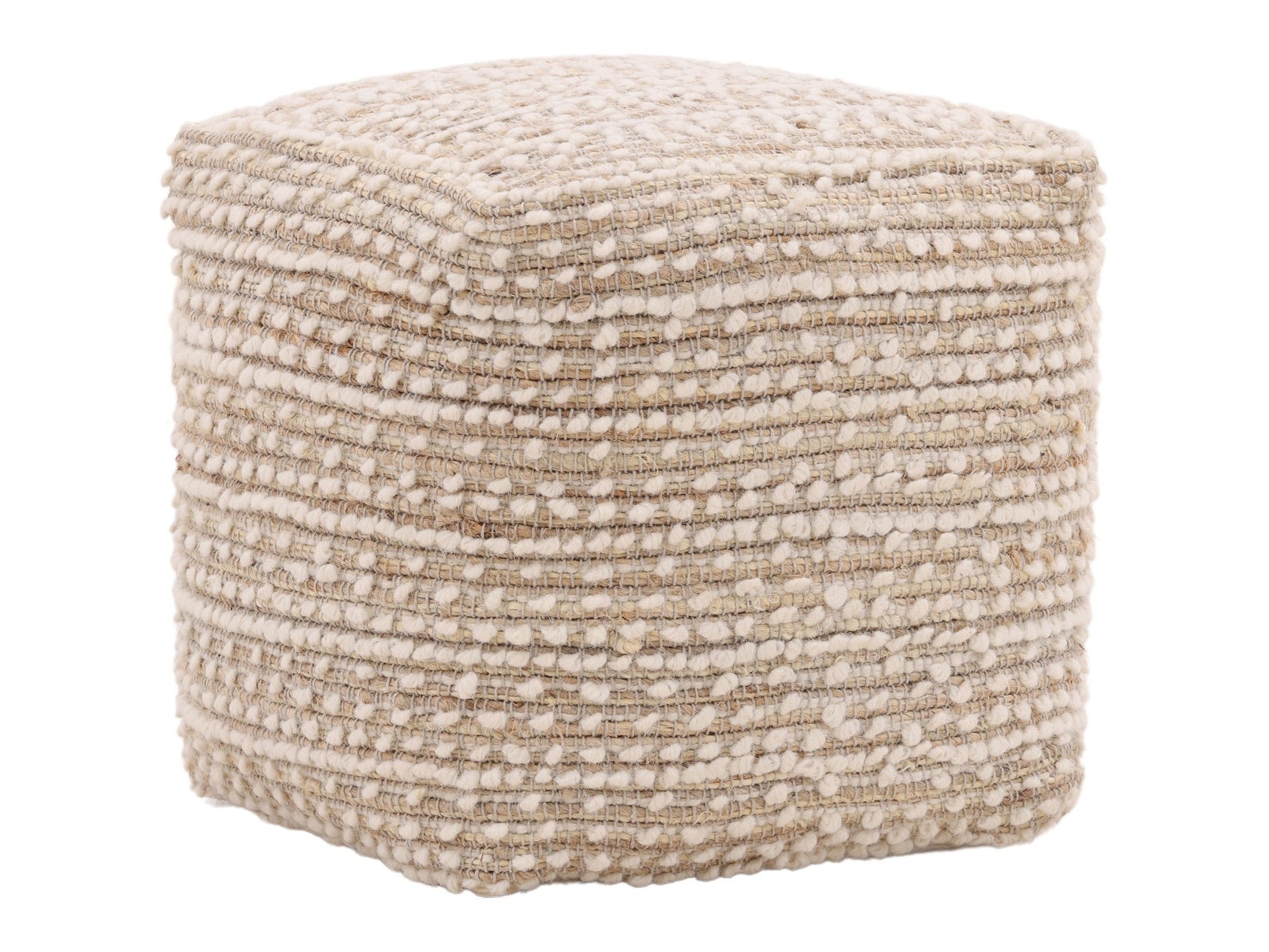 Yuri Ivory Pouf - Ornate Home