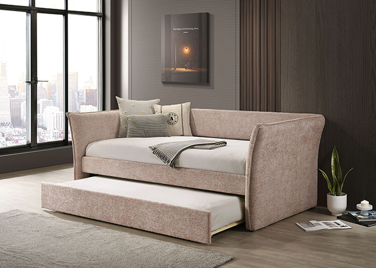 Yuri Pink Twin Daybed w/ Trundle - Ornate Home