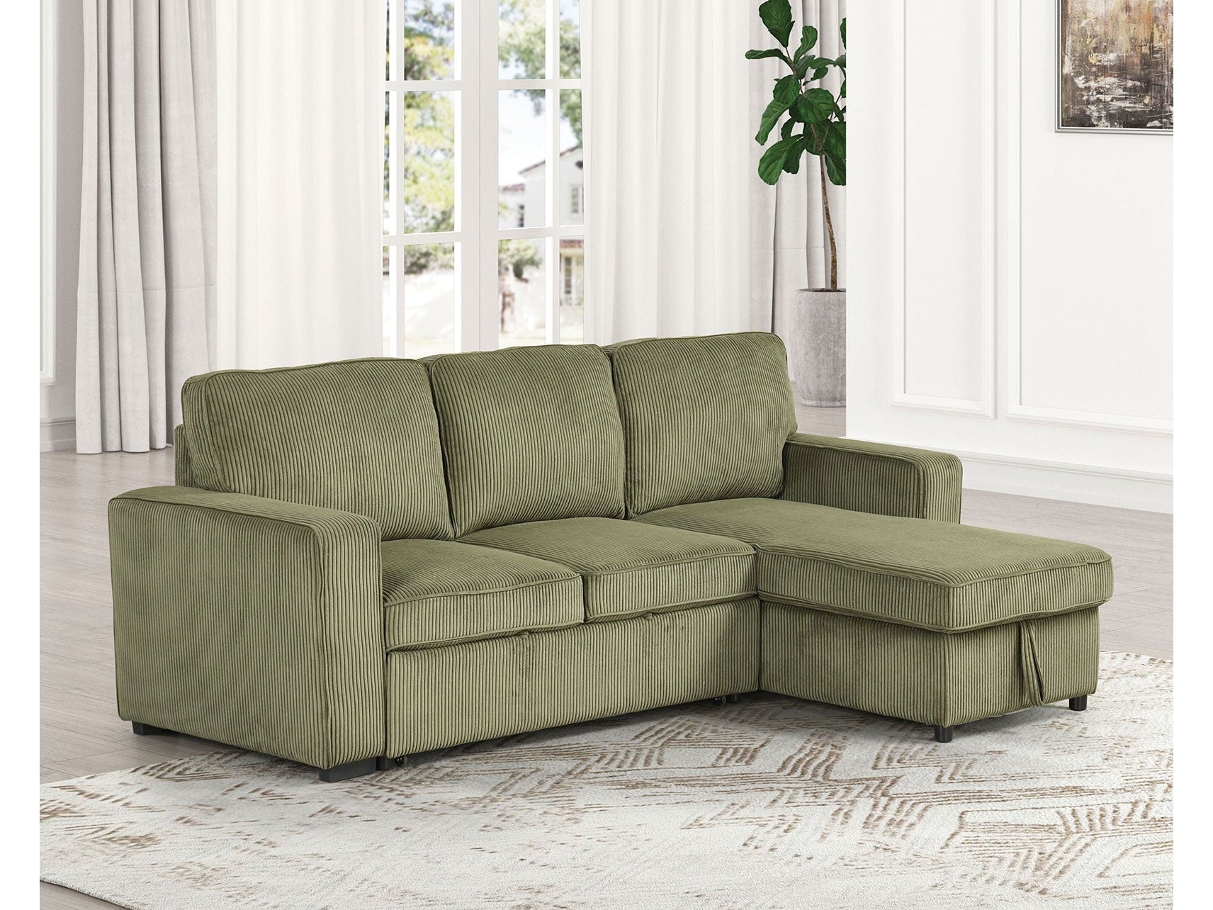 Yves Green Sectional - Ornate Home