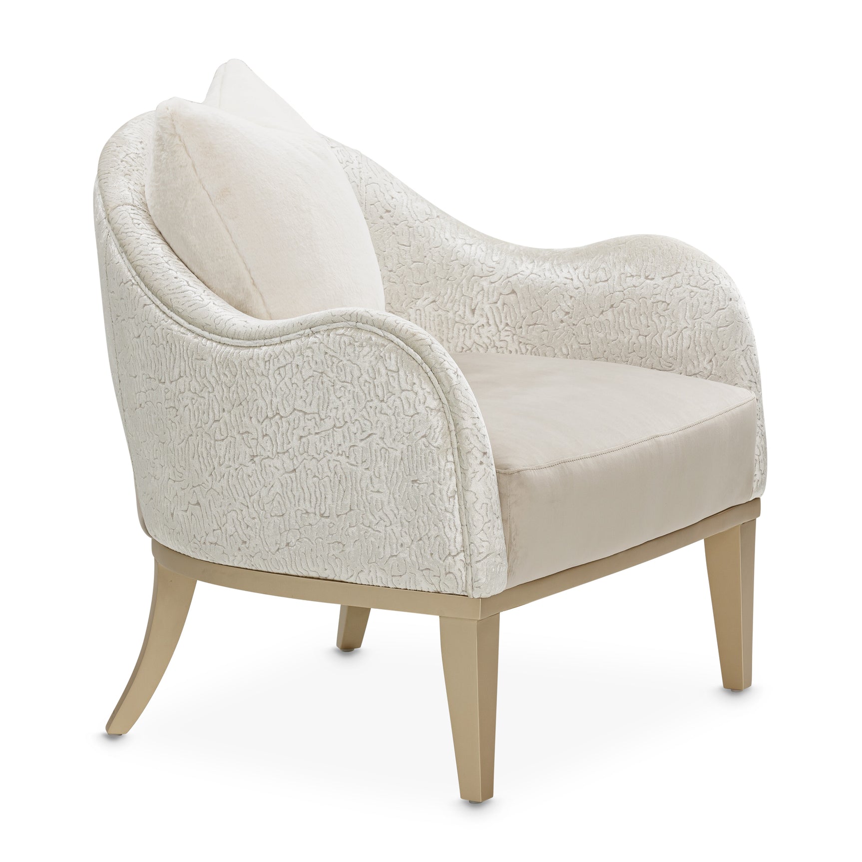 Yvette Medium Champagne/Porcini Accent Chair - Ornate Home