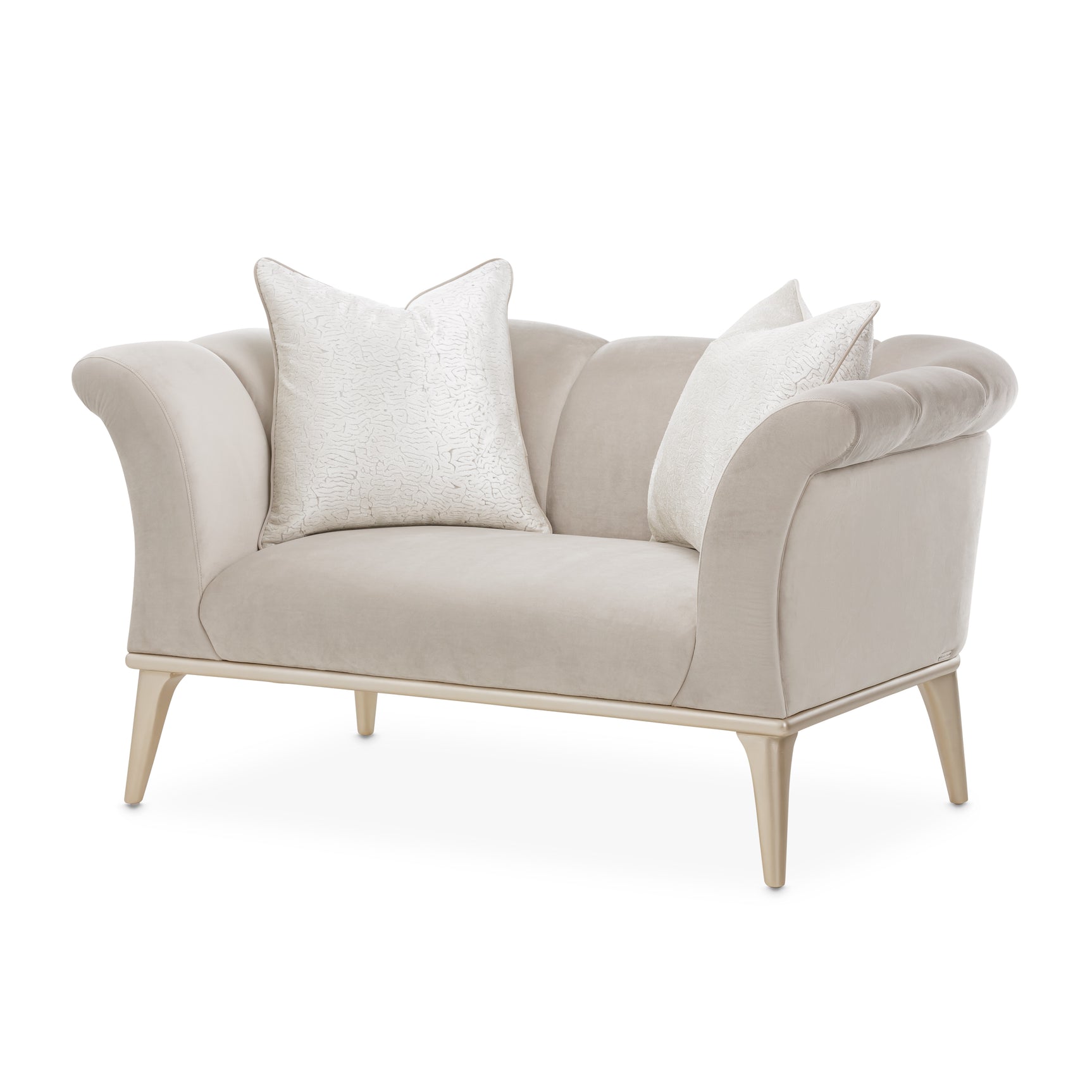 Yvette Medium Champagne/Porcini Chair and a Half - Ornate Home