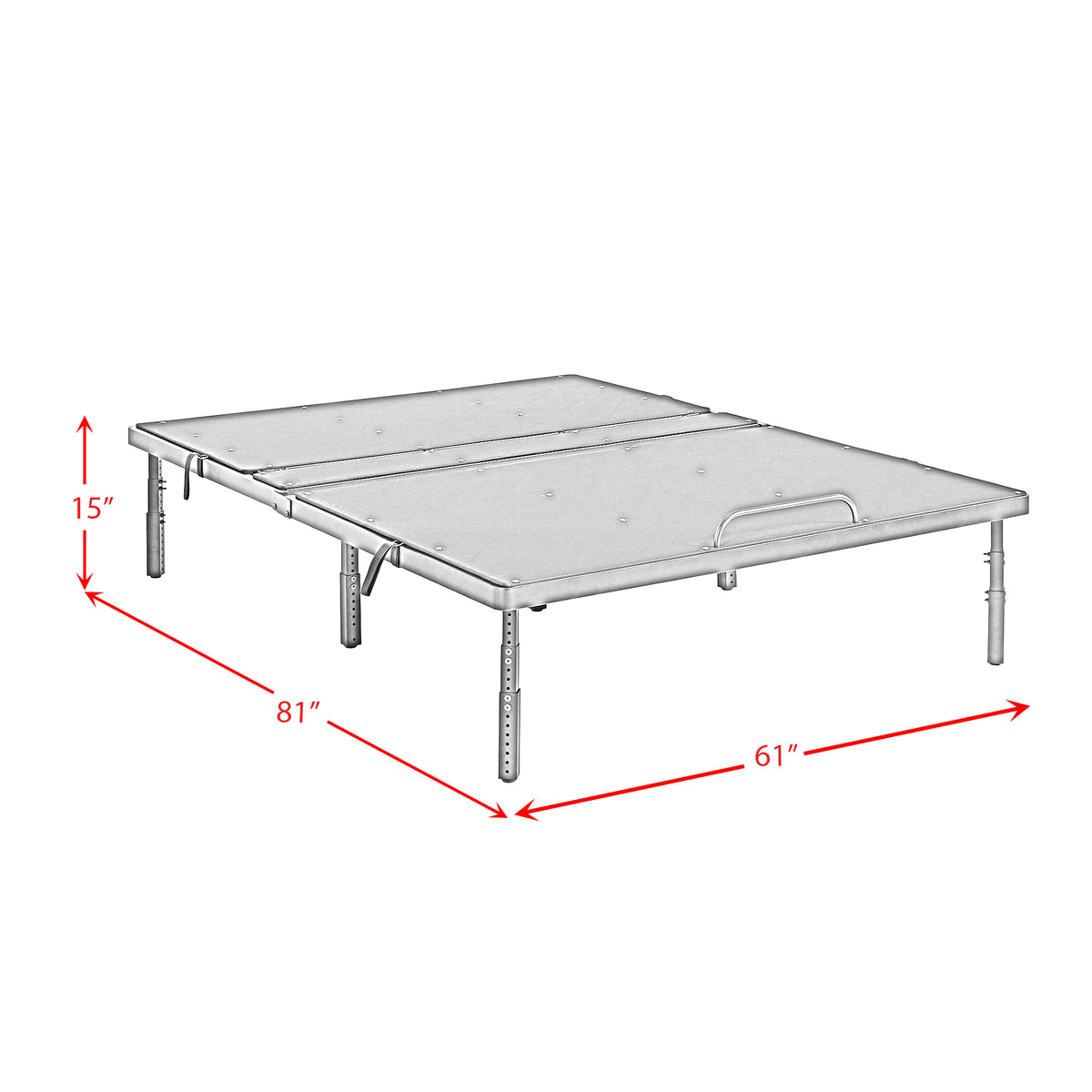 Z Base Air Queen Adjustable Bed with Head Incline - Ornate Home