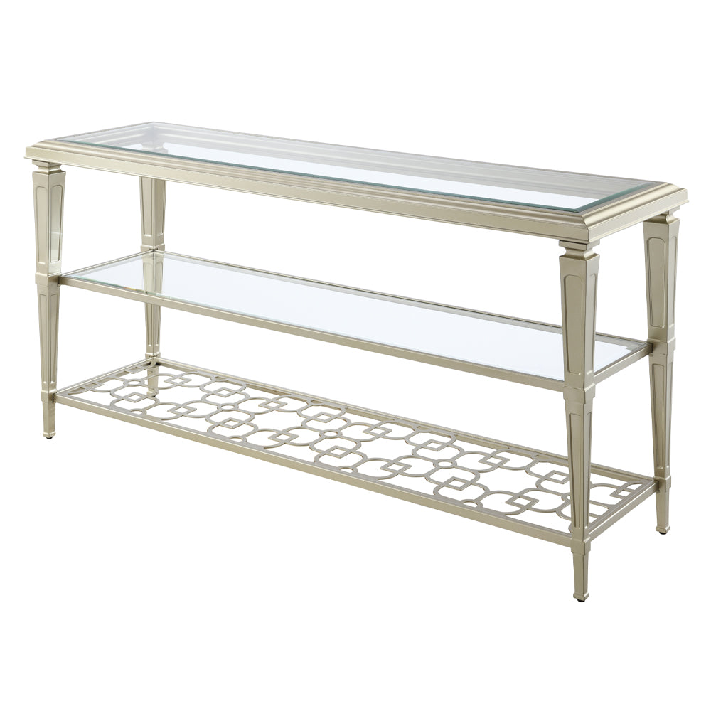 Zaba Rectangular Silver Sofa Table - Ornate Home