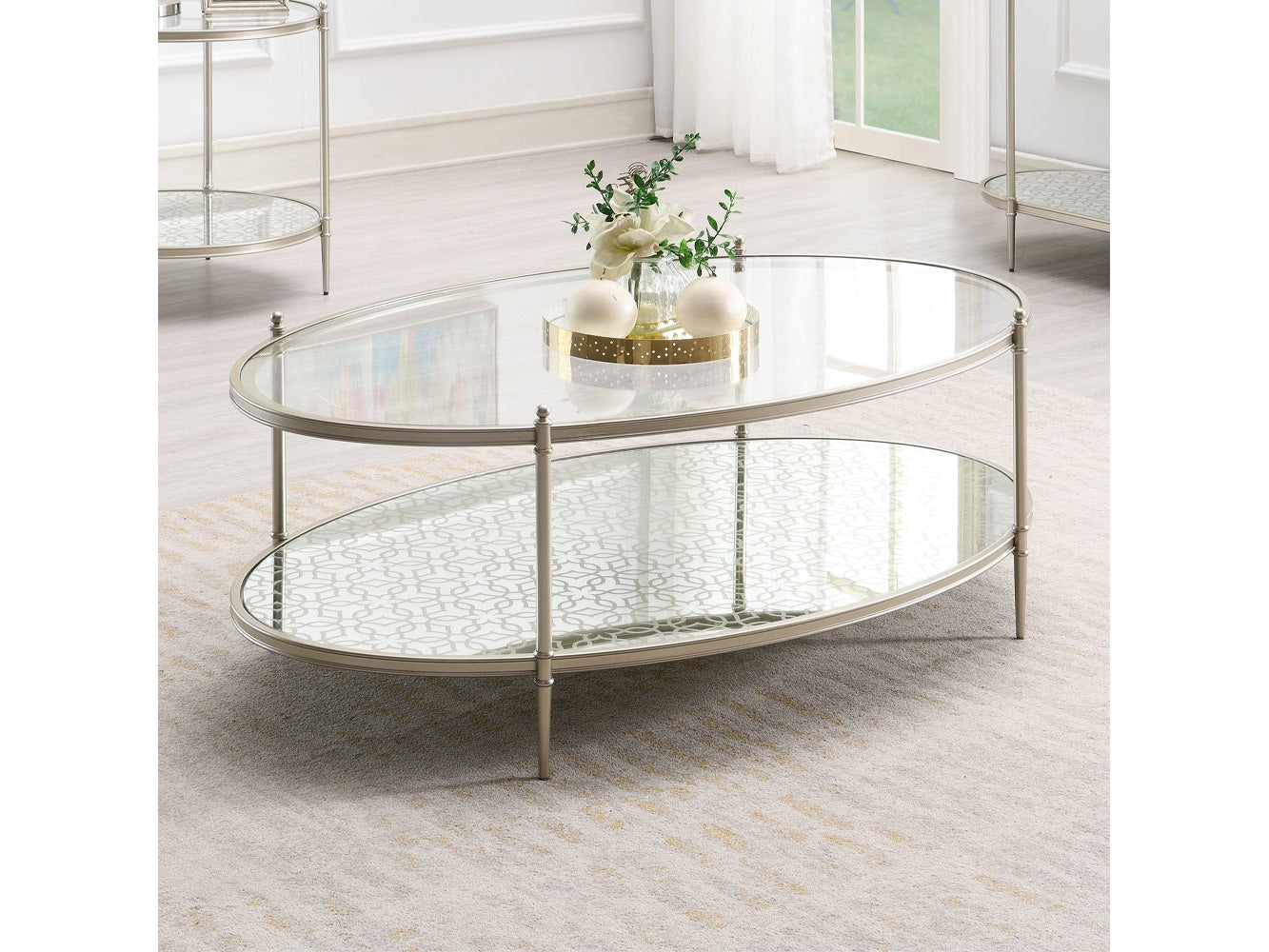 Zaba Silver Coffee Table - Ornate Home