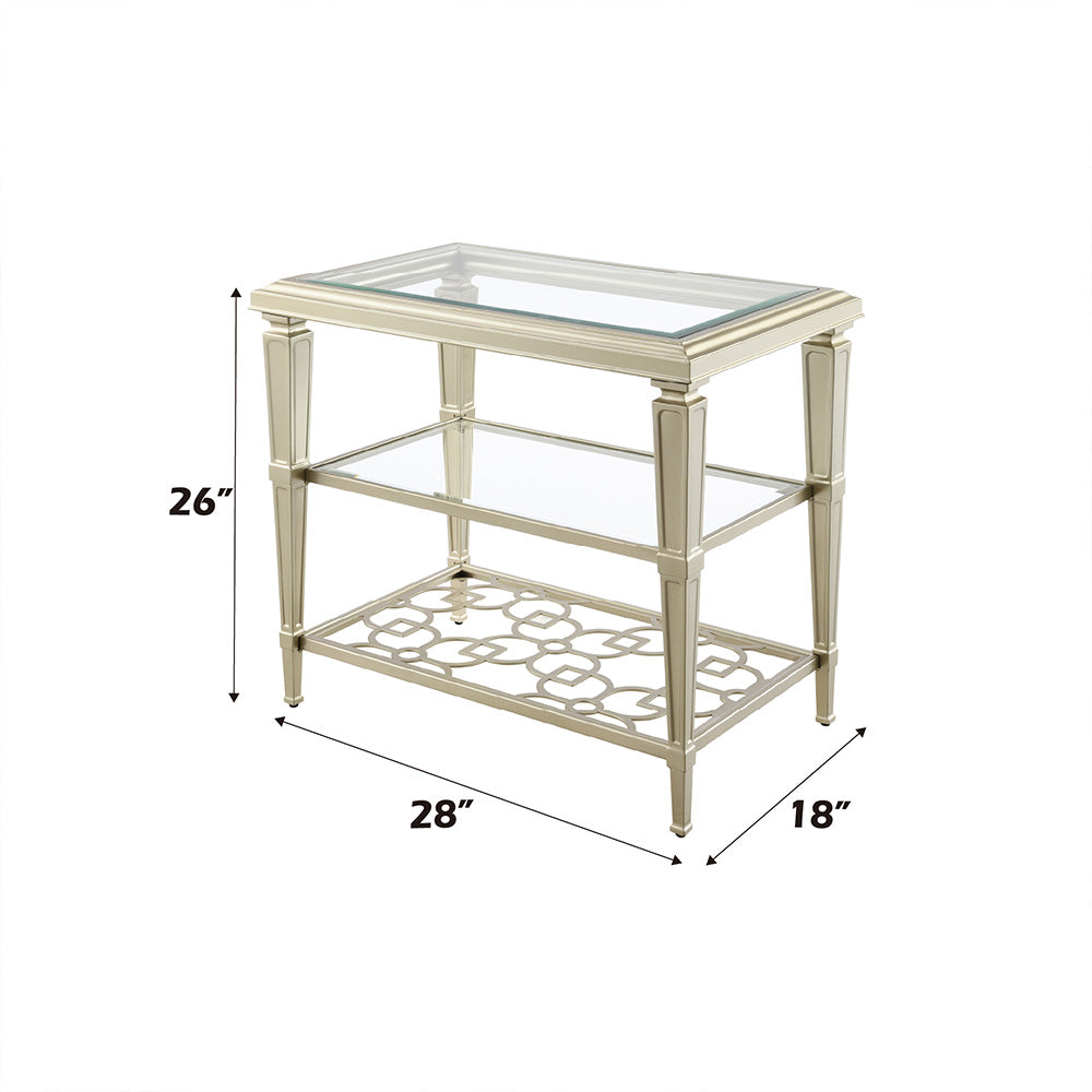 Zaba Silver End Table - Ornate Home