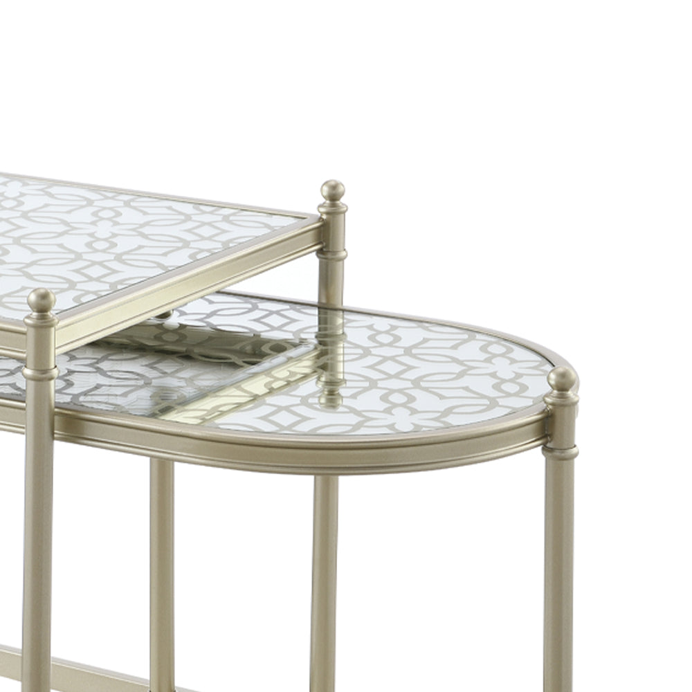 Zaba Silver Nesting Table - Ornate Home