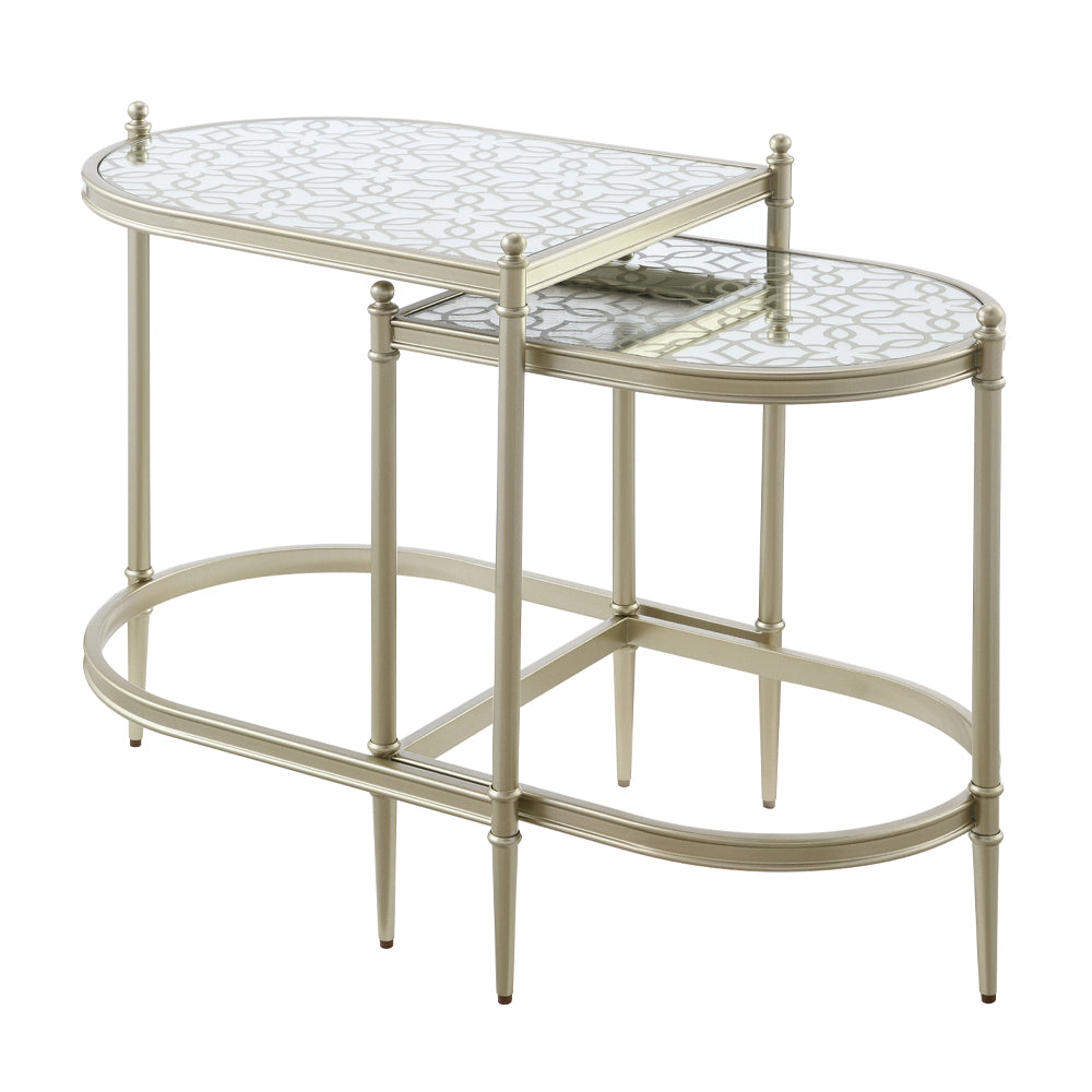 Zaba Silver Nesting Table - Ornate Home