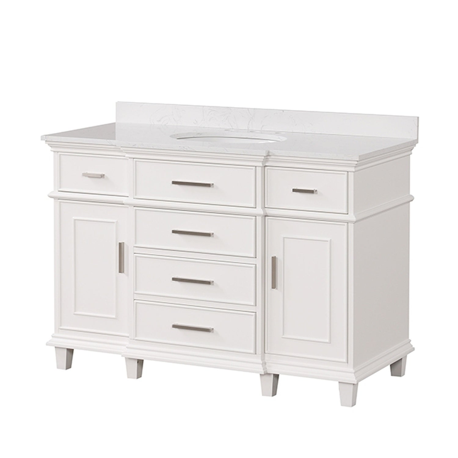 Zadar White Vanity Set - Ornate Home