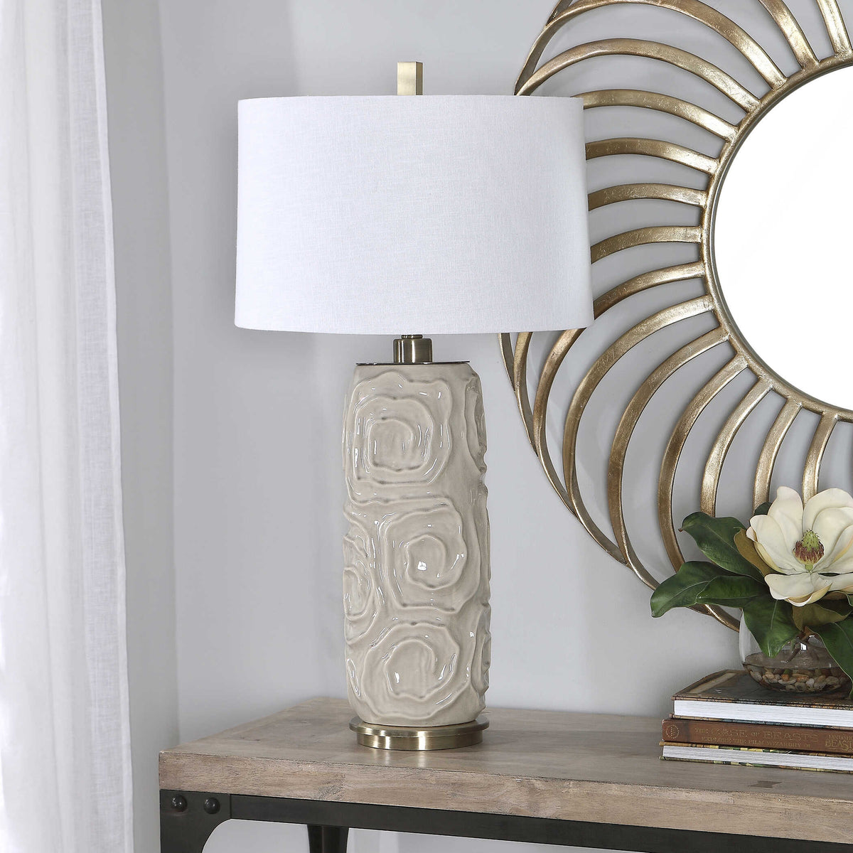 Zade Warm Gray Table Lamp - Ornate Home