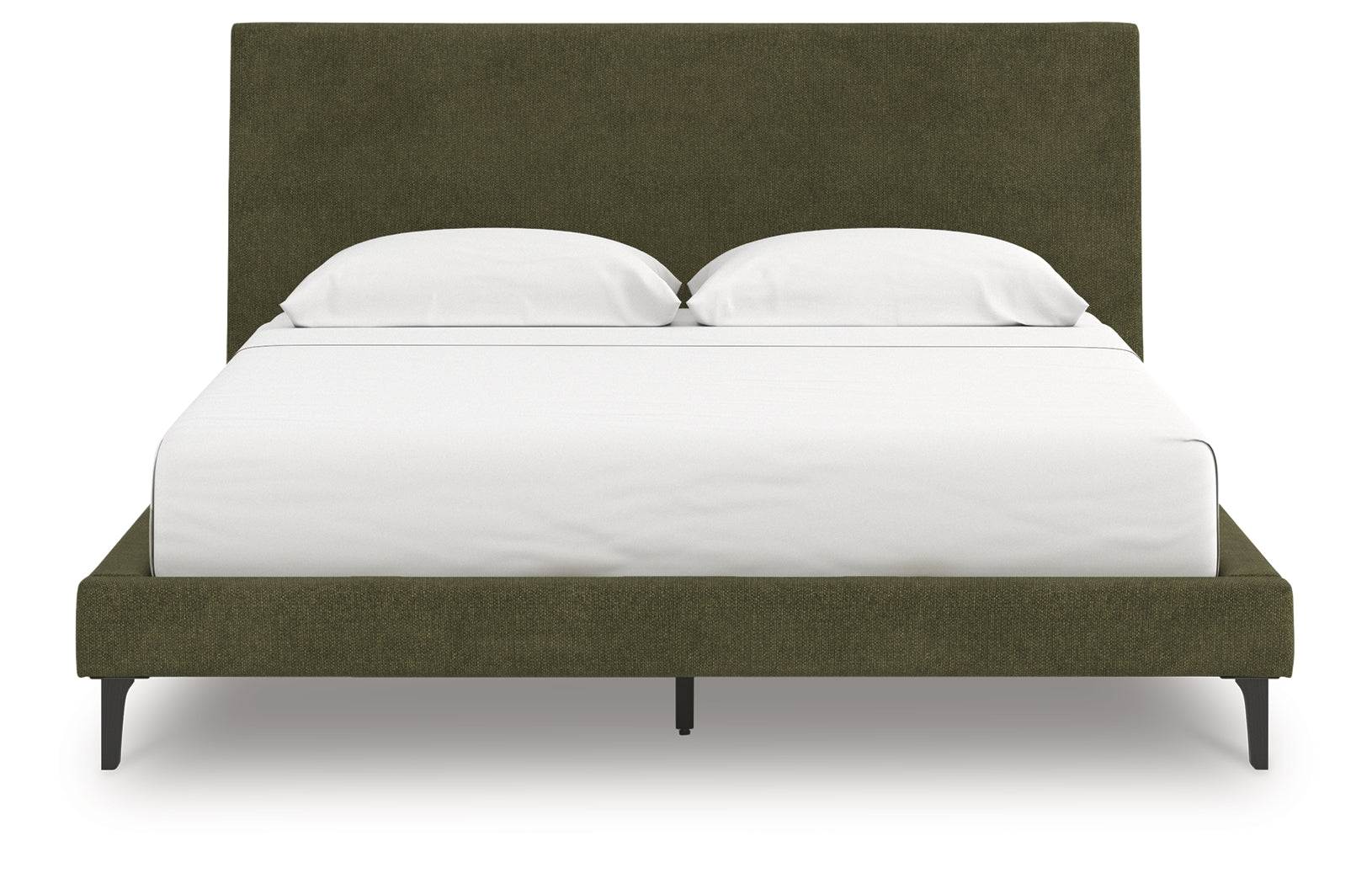 Zadilyn Sage Green California King Upholstered Bed with Roll Slats (Online Special Price) - Ornate Home