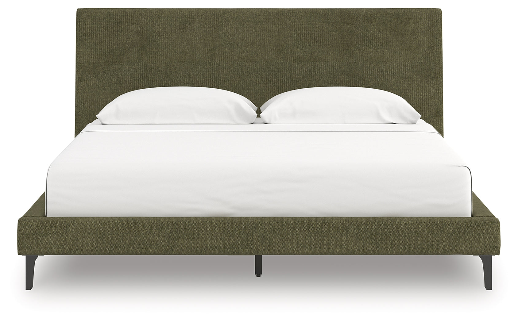 Zadilyn Sage Green King Upholstered Bed with Roll Slats (Online Special Price) - Ornate Home