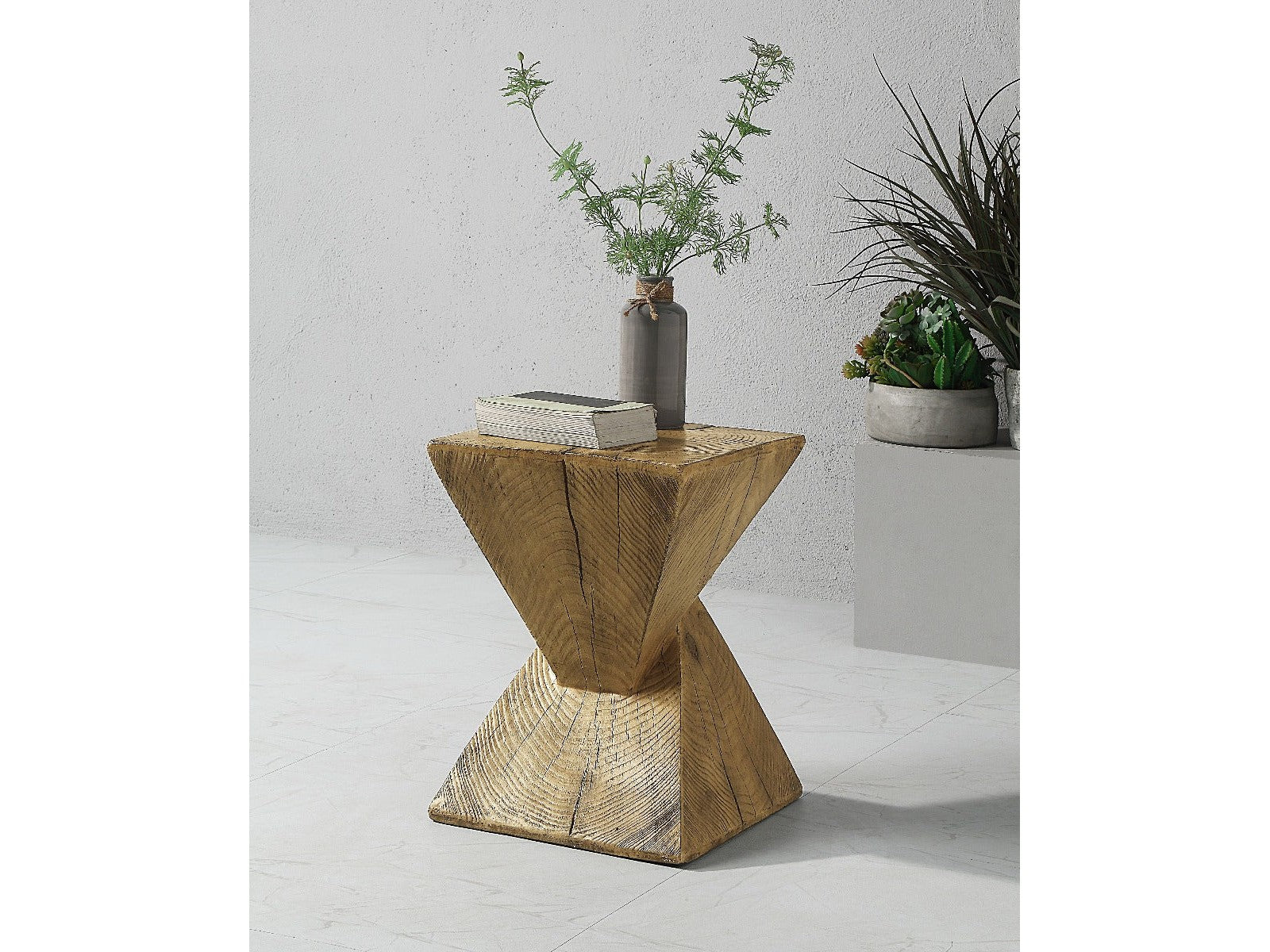 Zahi Oak Accent Table - Ornate Home