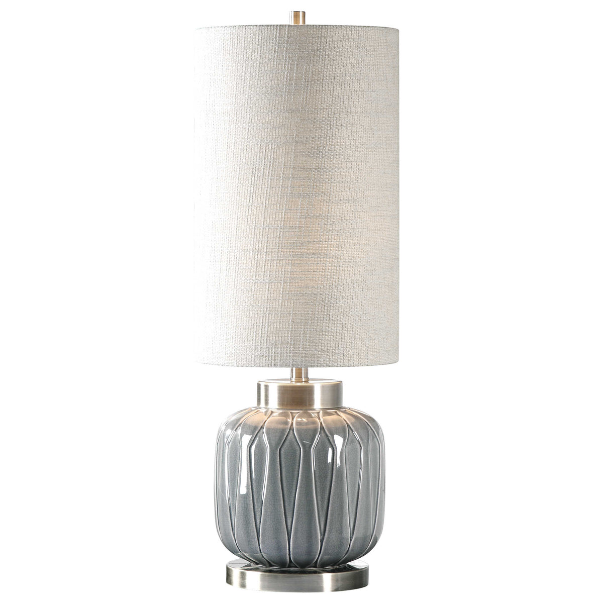 Zahlia Aged Gray Ceramic Lamp - Ornate Home