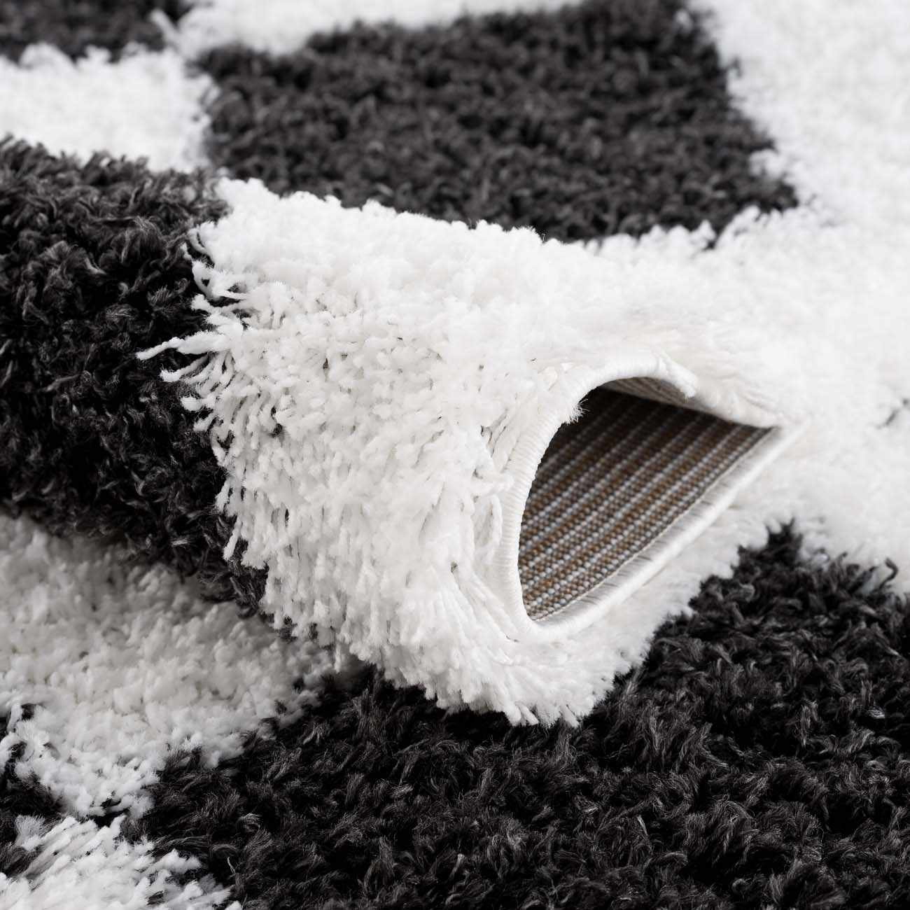 Zahur Black & White Diamond Area Rug - Clearance - Ornate Home