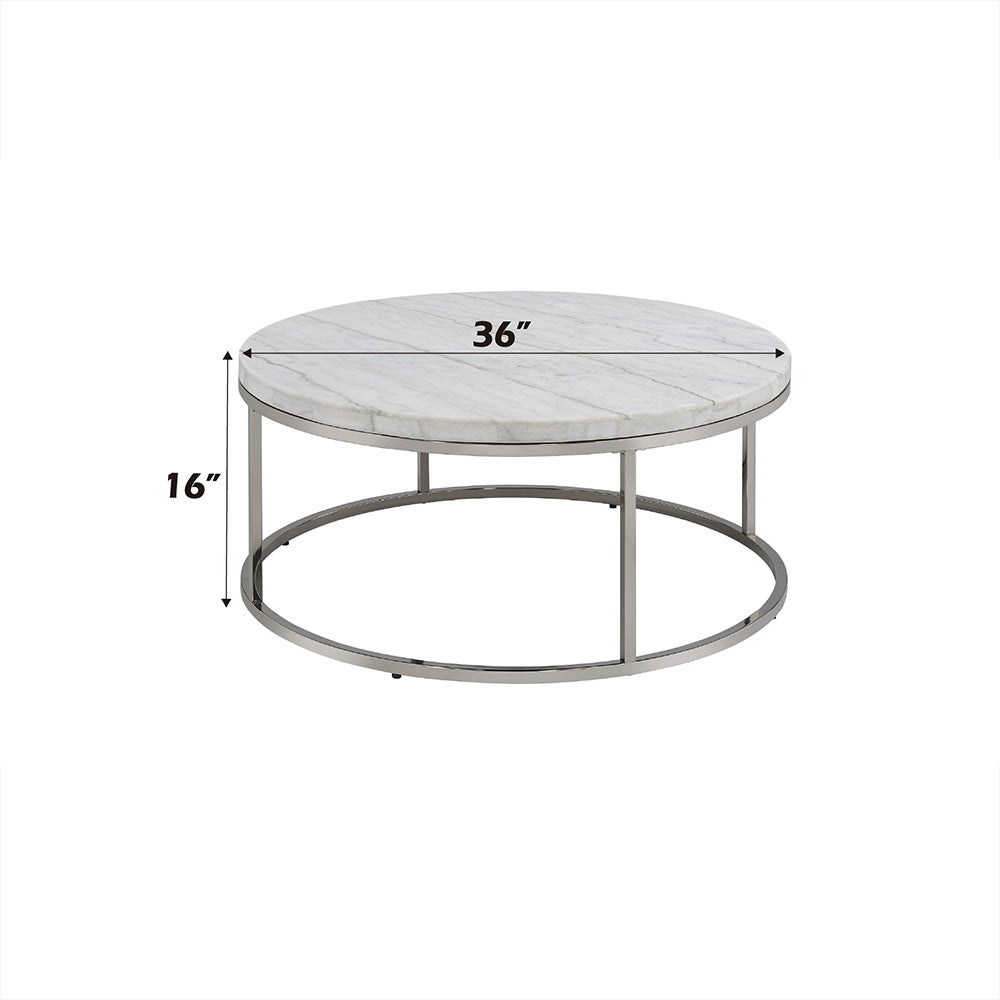 Zaidee Coffee Table W/Marble - Ornate Home