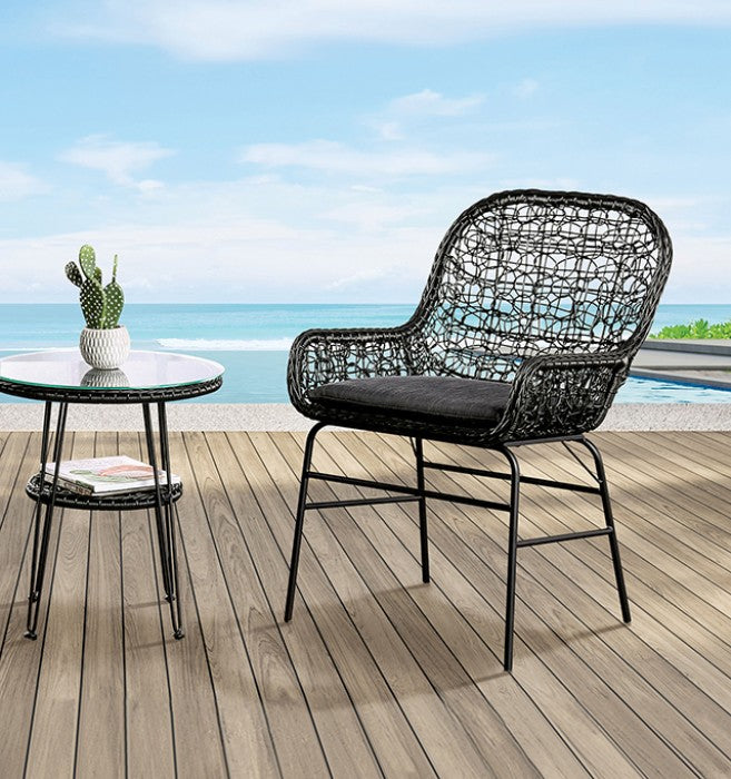 Zalika Black 3 Piece Patio Set - Ornate Home