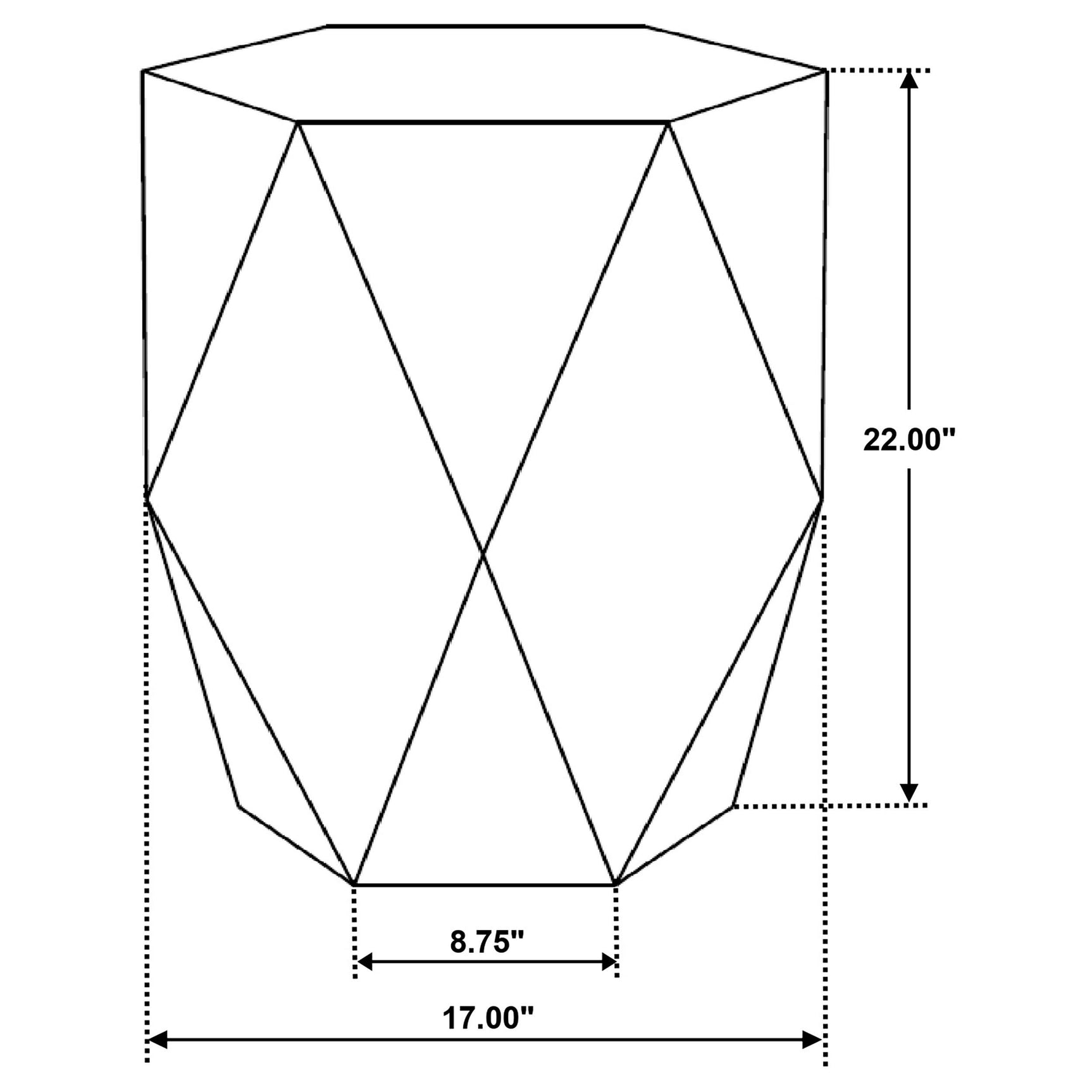 Zalika Natural Hexagonal Solid Mango Wood End Table - Ornate Home