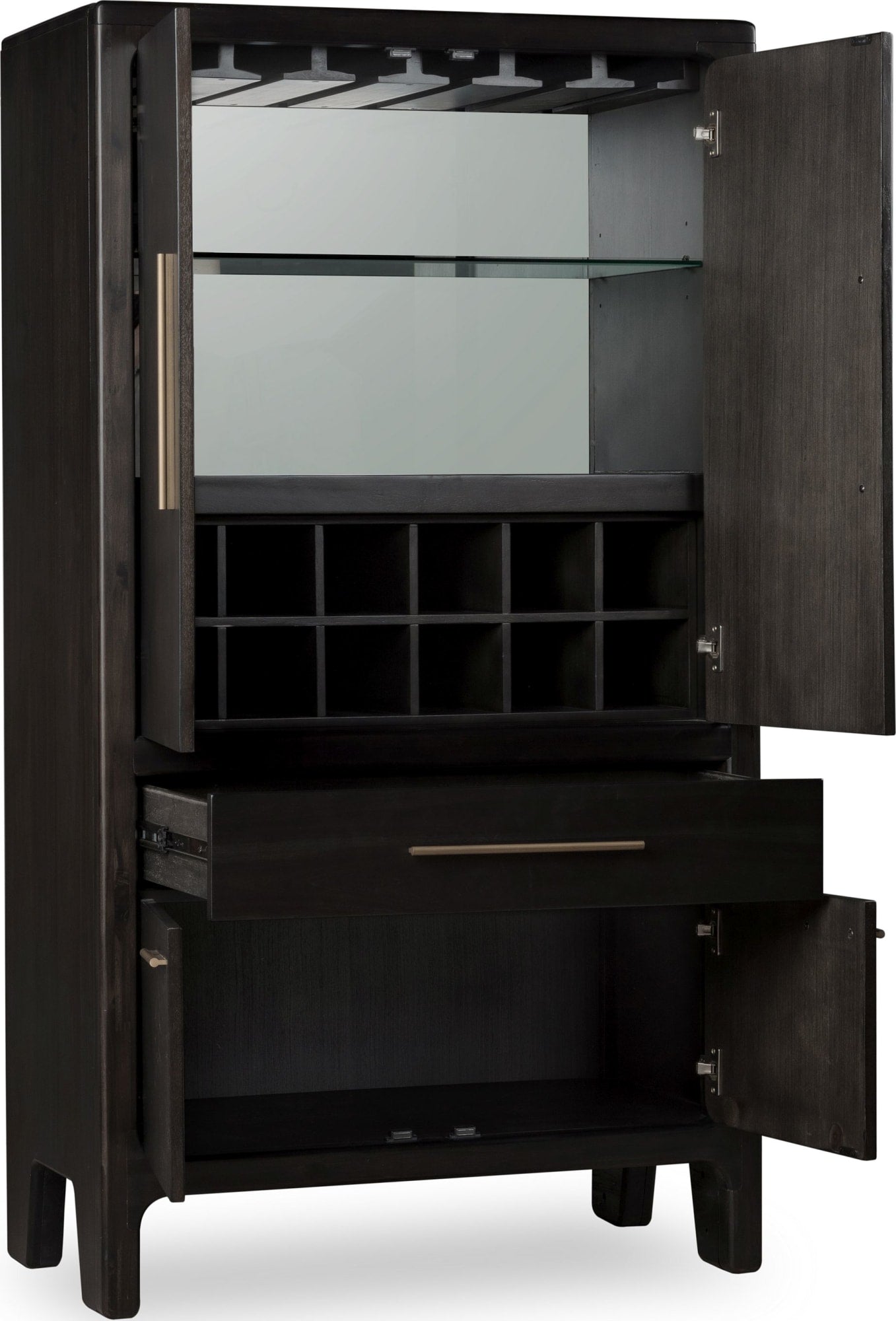 Zamba Jaguar Four Door One Drawer Acacia Bar Cabinet - Ornate Home