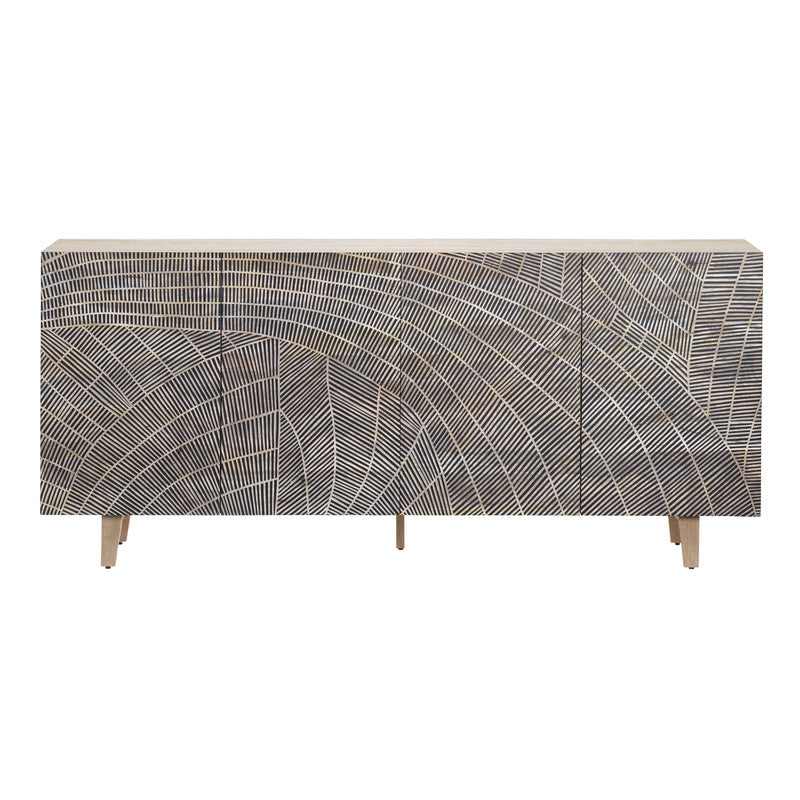 Zambia Brown Four-Door Sideboard - Ornate Home