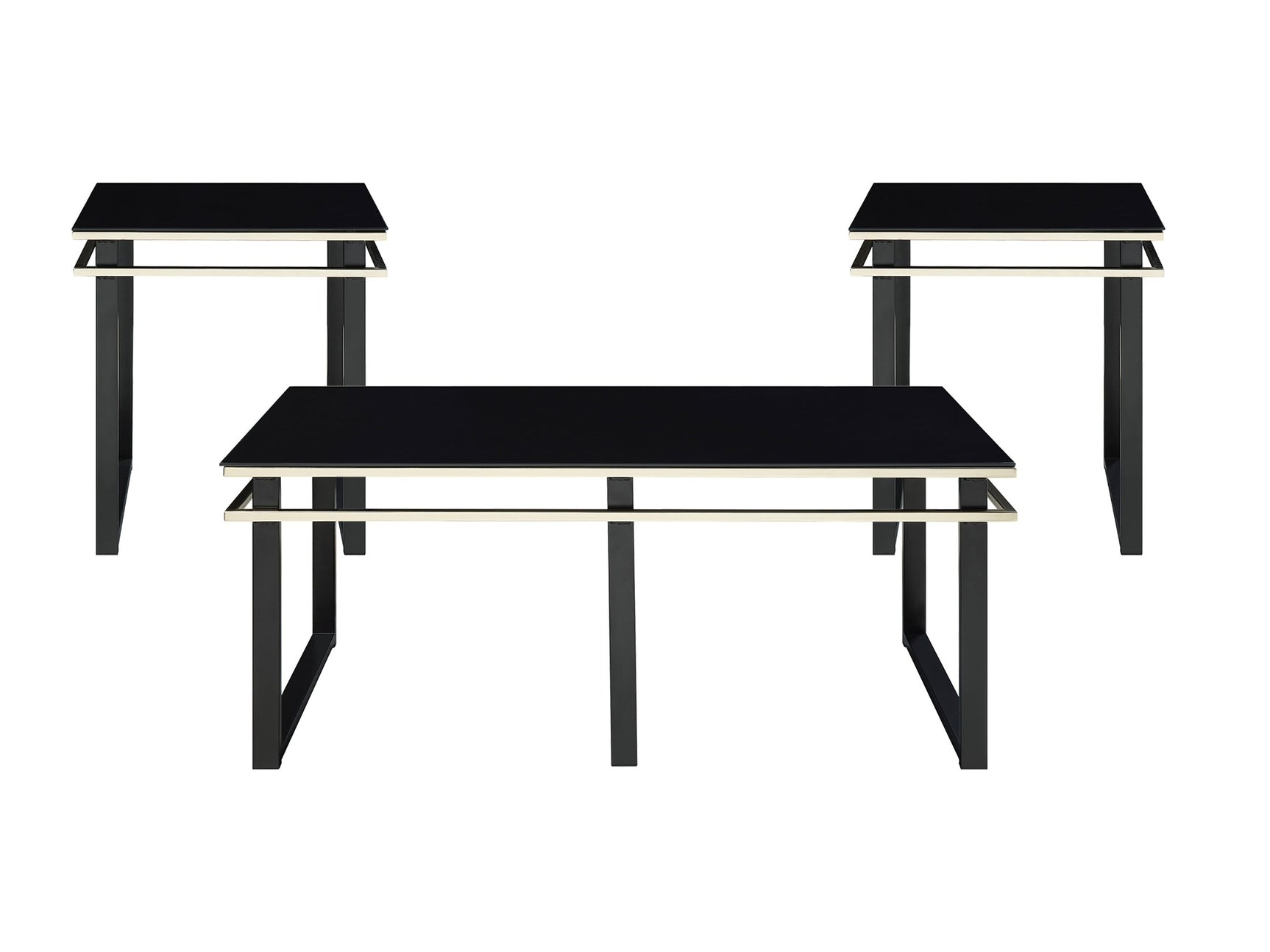 Zamir Black 3-Piece Pack Occasional Set - Ornate Home