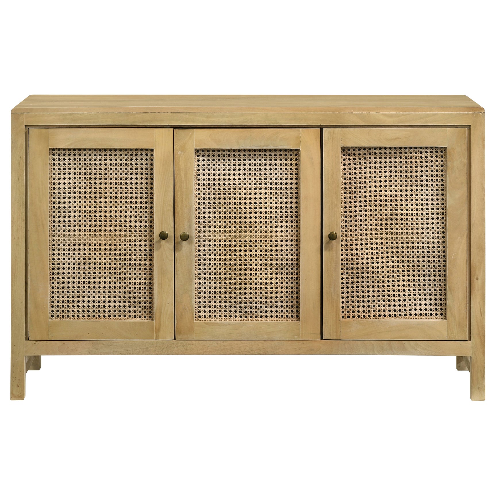 Zamora Natural 3-door Accent Cabinet - Ornate Home
