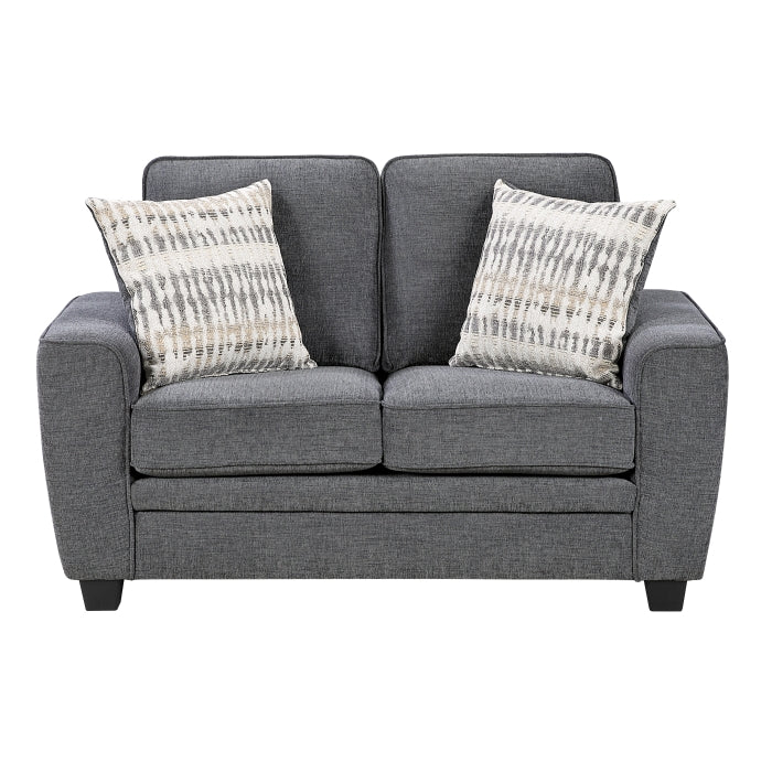 Zander Gray Loveseat - Ornate Home