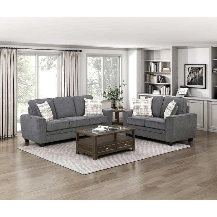 Zander Gray Loveseat - Ornate Home