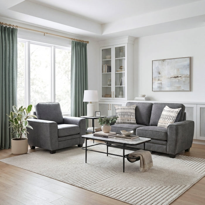 Zander Gray Loveseat - Ornate Home