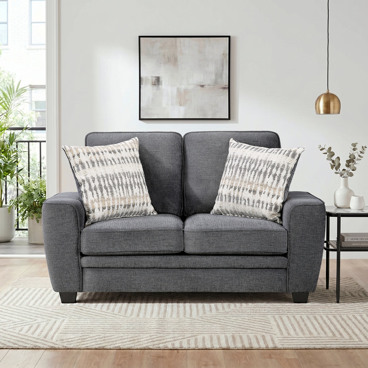 Zander Gray Loveseat - Ornate Home
