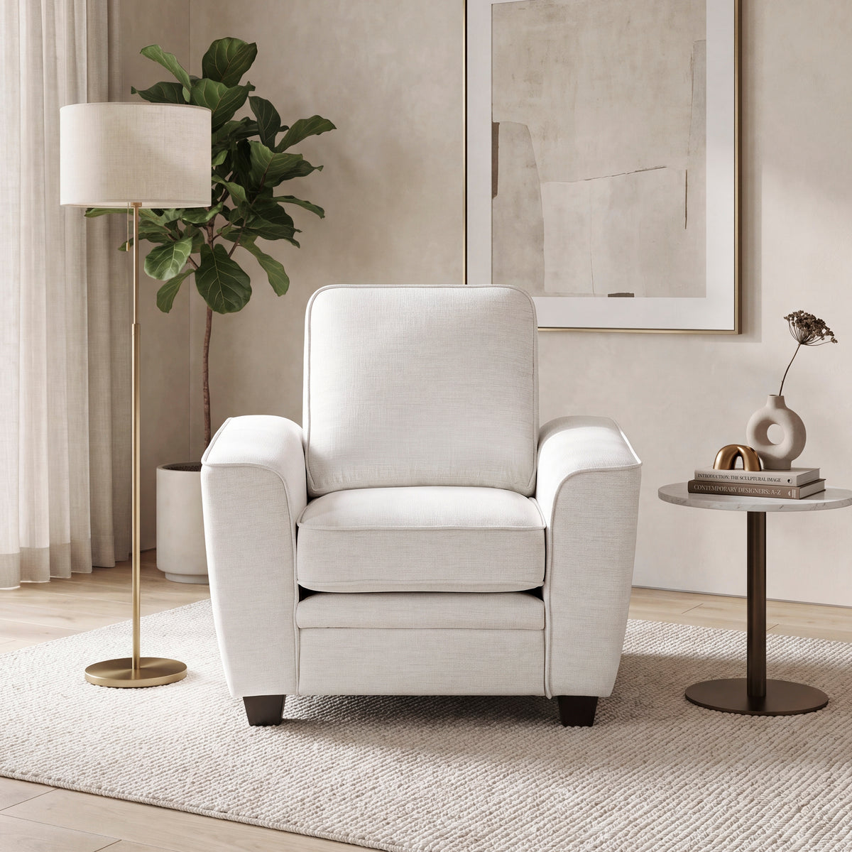 Zander White Chair - Ornate Home