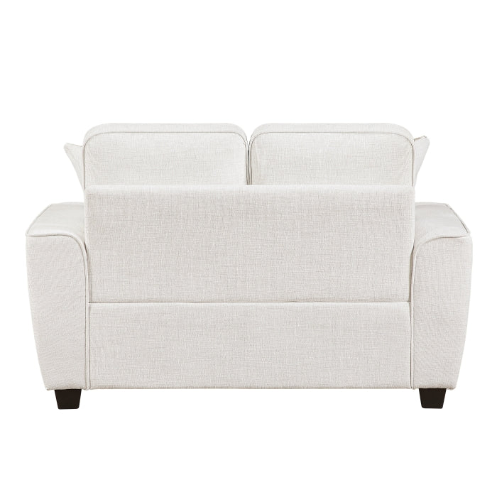 Zander White Loveseat - Ornate Home
