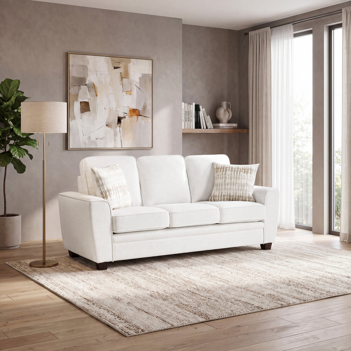 Zander White Sofa - Ornate Home