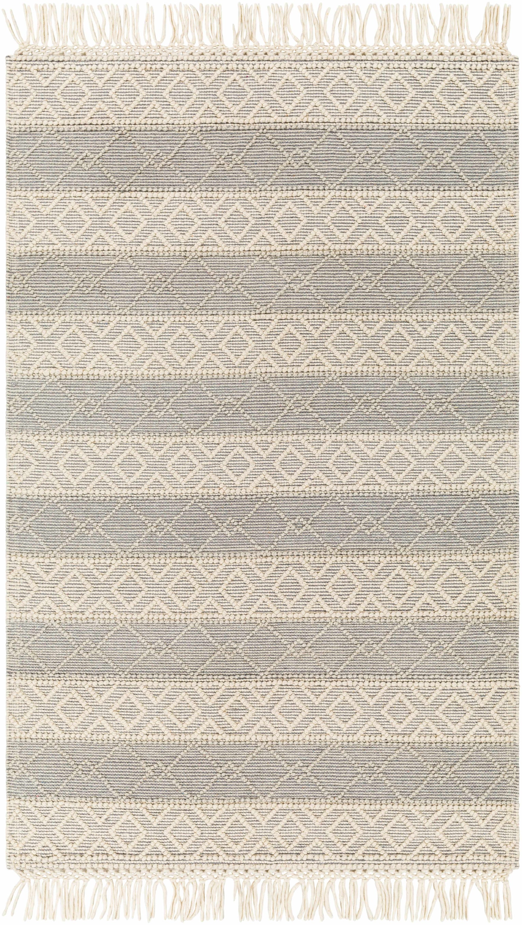 Zaza Wool Rug with Tassels - Clearance - Ornate Home