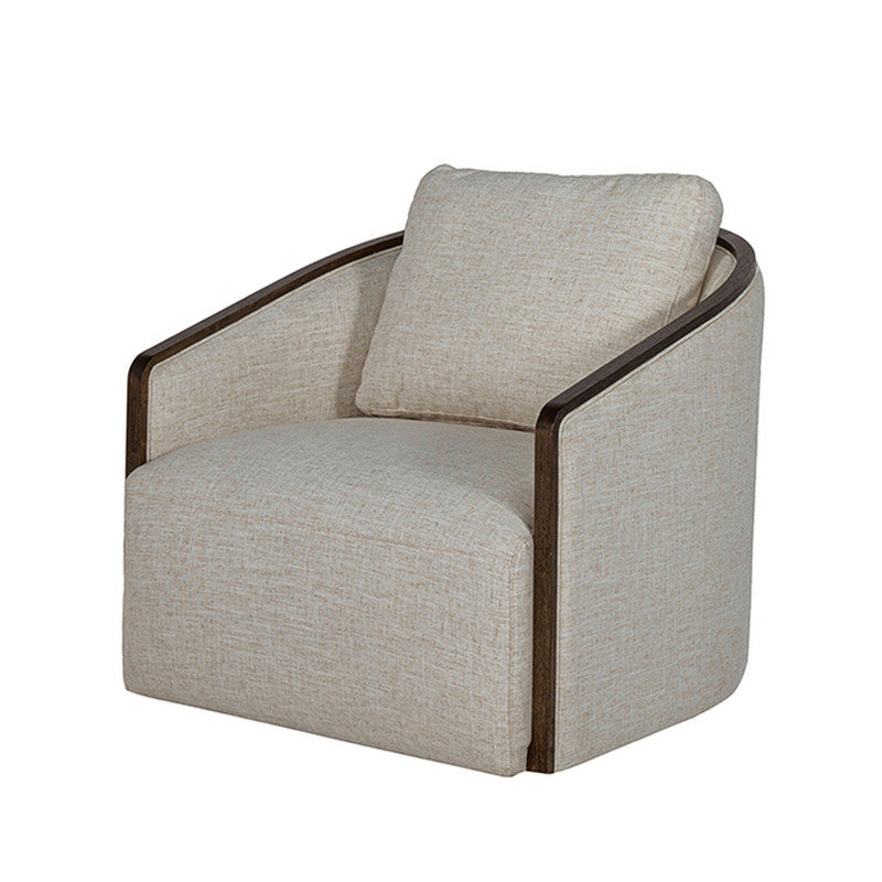 Zebina Khaki Swivel Chair - Ornate Home