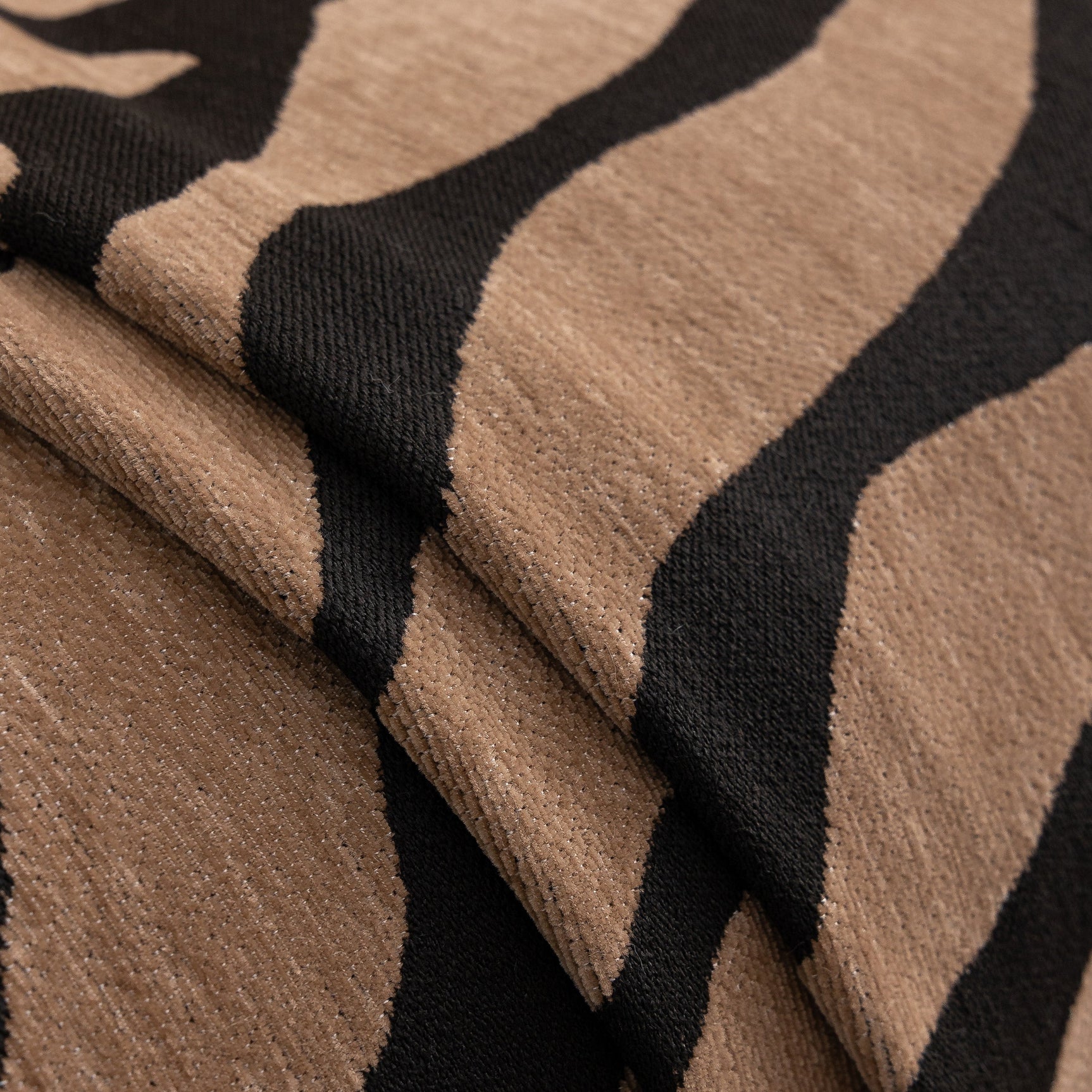 Zebra Striped Chenille Throw Sofa Cover Full-Cover Decorative Furniture Slipcover - Ornate Home