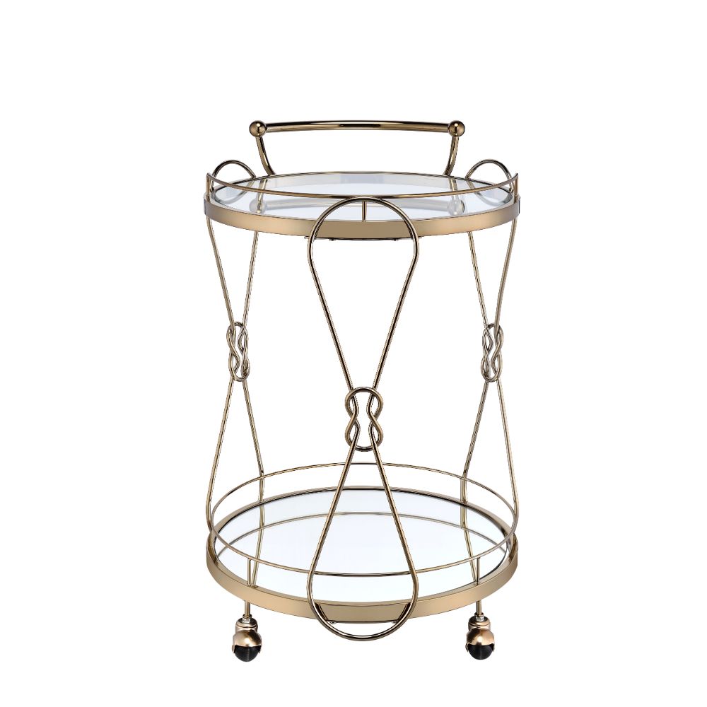 Zekera Champagne Serving Cart - Ornate Home