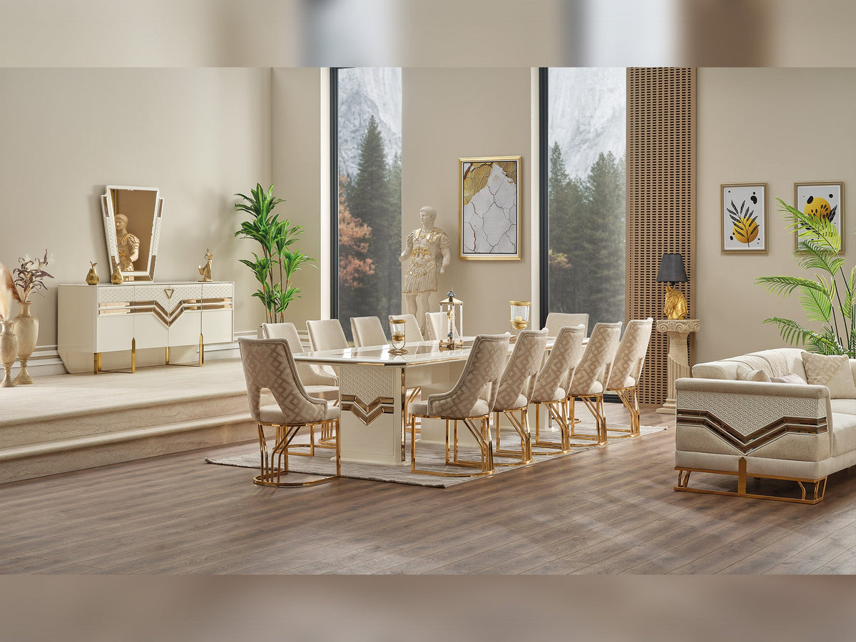 Zen Cream Dining Table - Ornate Home