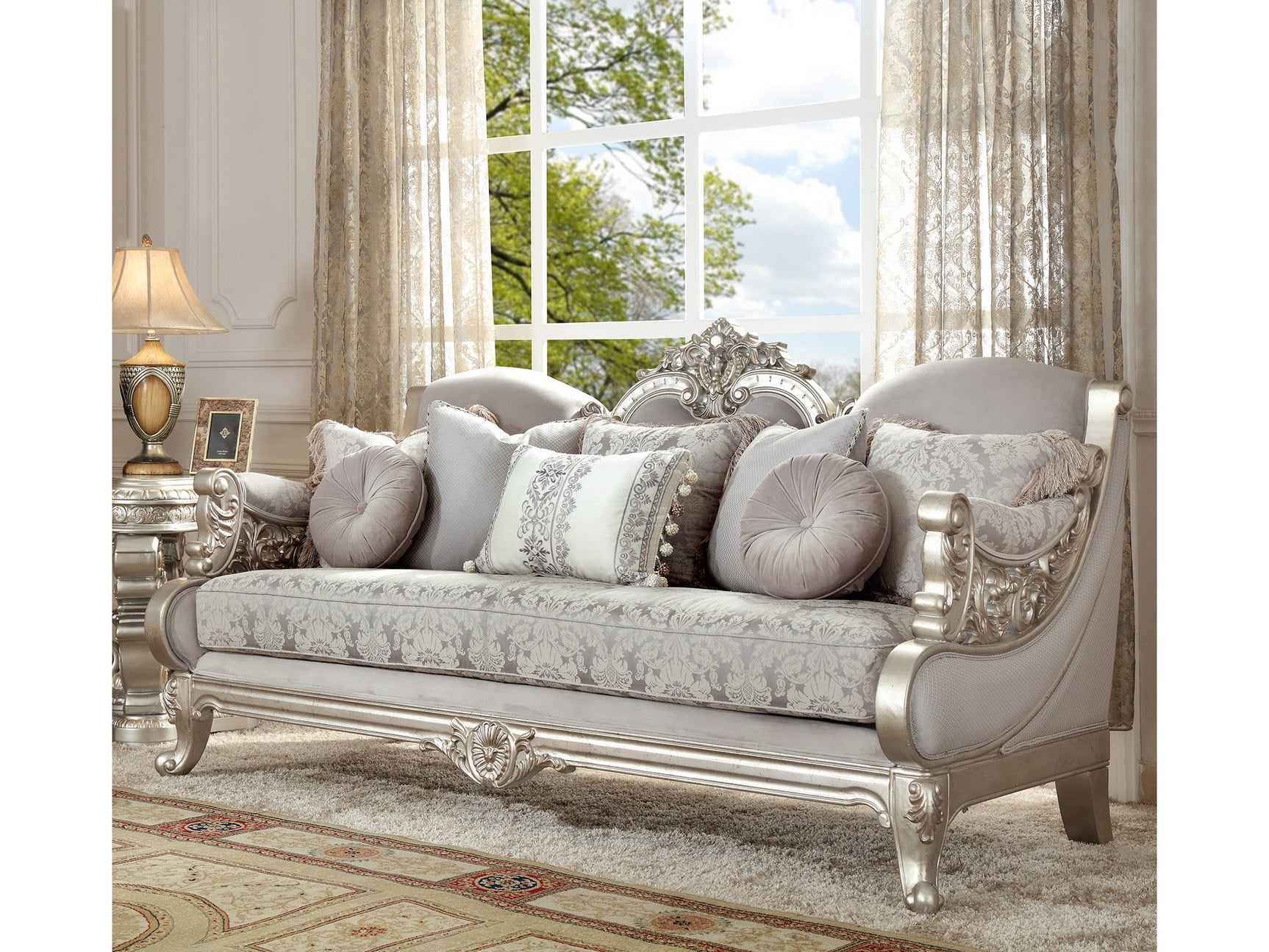 Zen Silver Sofa / HD-2662 - Ornate Home