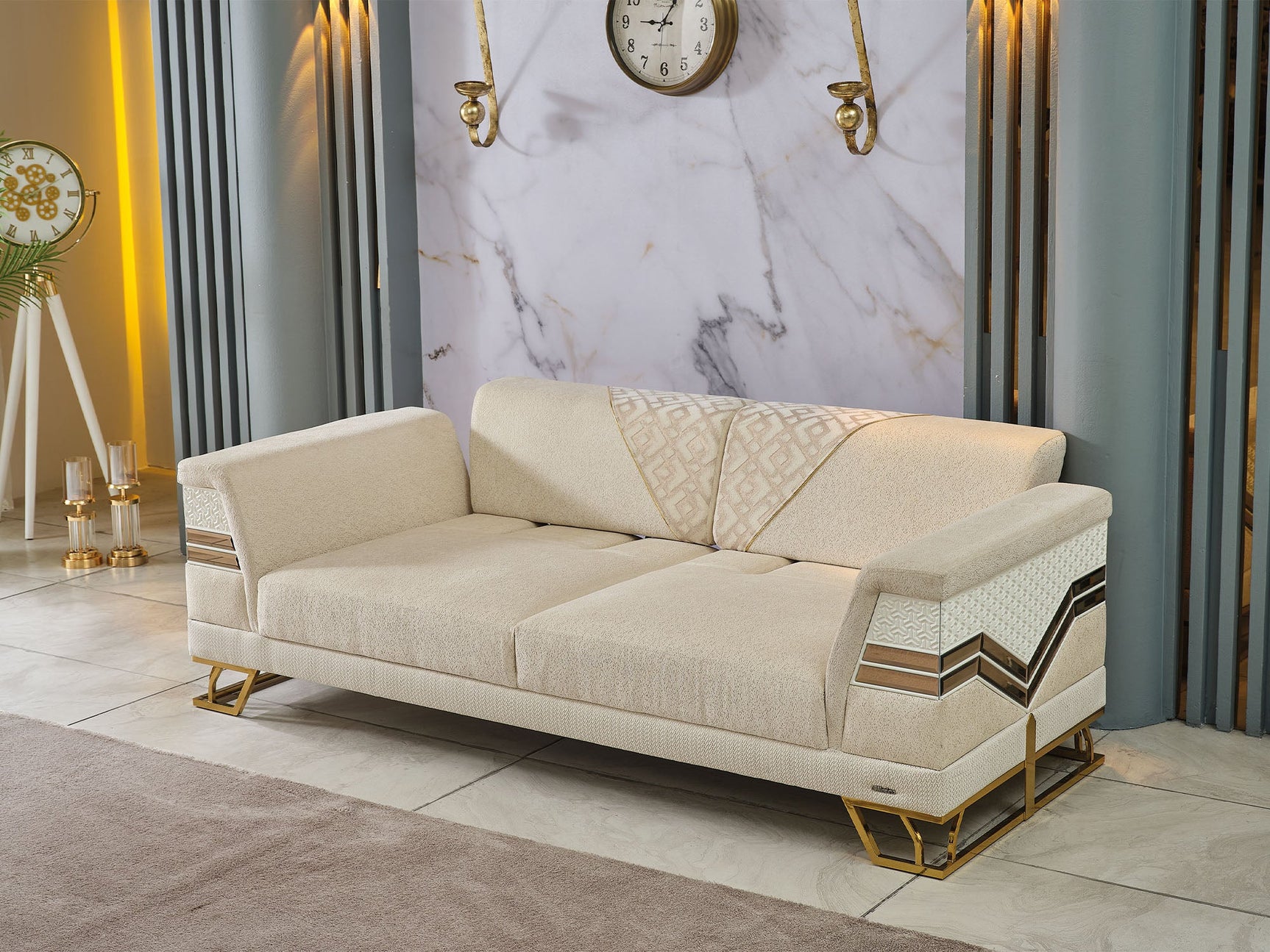 Zen Cream Convertible Sofa