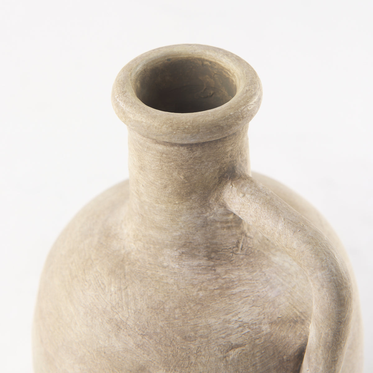 Zenni Warm Beige 9.2"H Ceramic Vase - Ornate Home