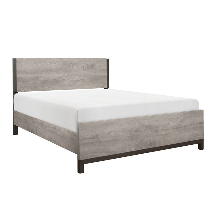 Zephyr Light Gray Queen Bed - Ornate Home