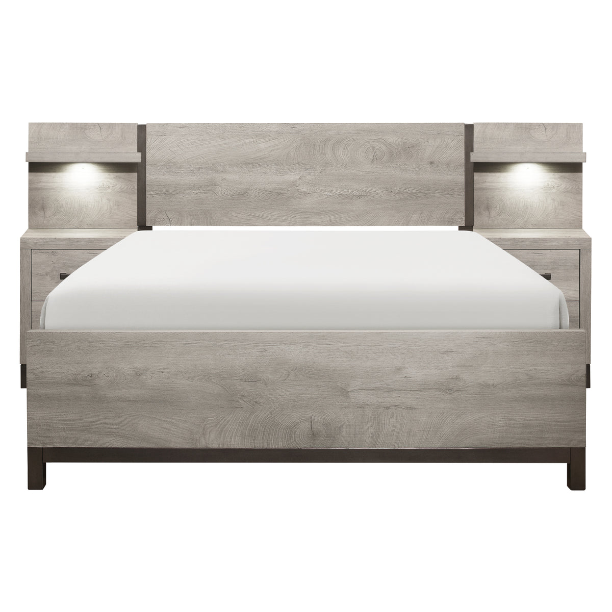 Zephyr Silver Queen Wall Bed 5pc Bedroom Set - Ornate Home