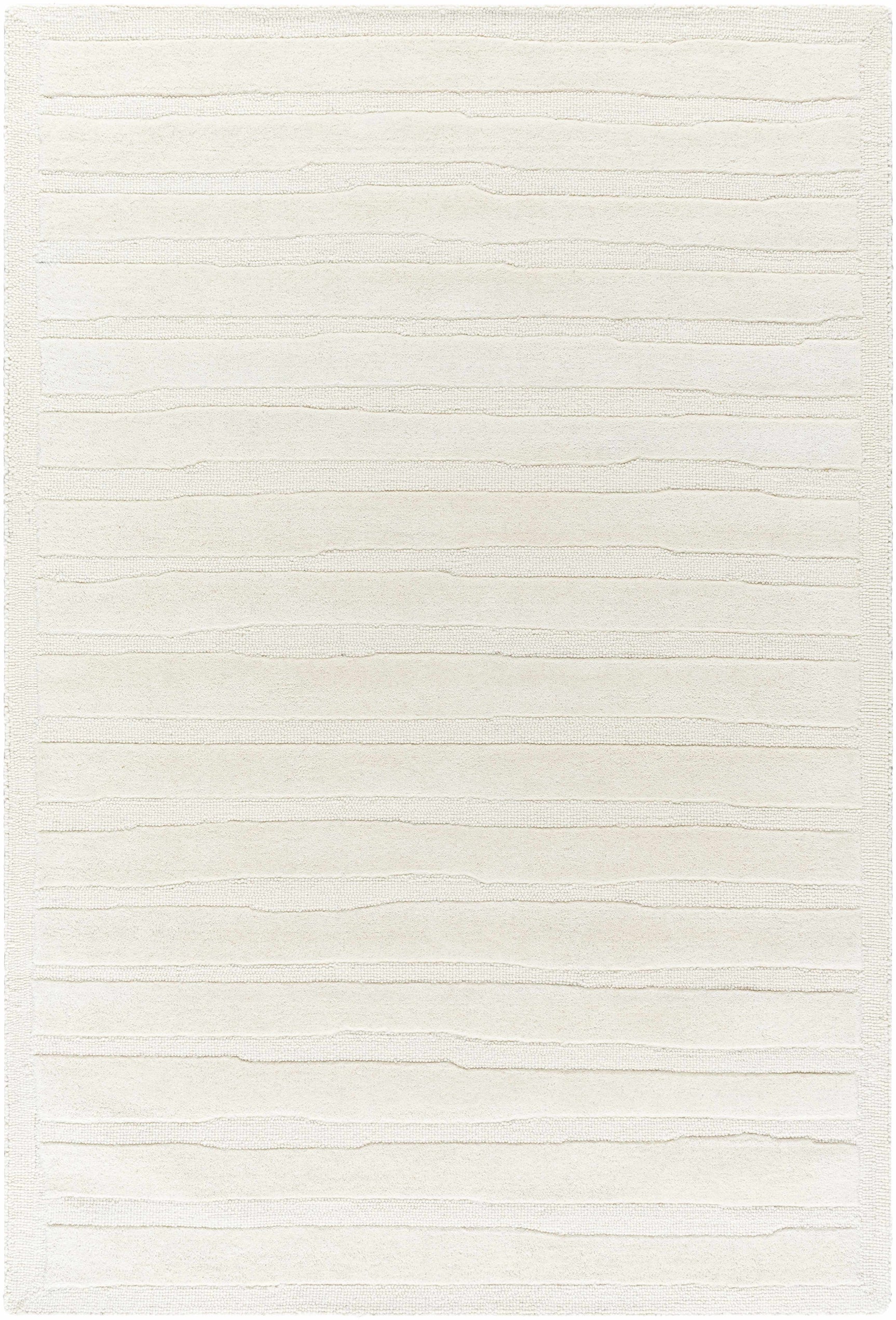 Zerah White Wool Area Rug - Clearance - Ornate Home