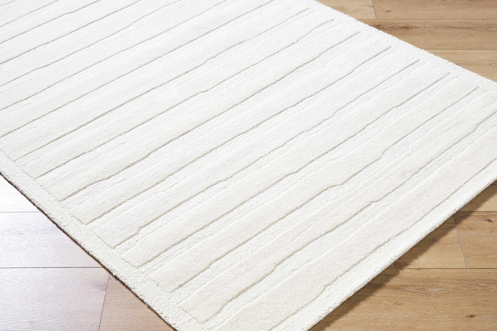 Zerah White Wool Area Rug - Clearance - Ornate Home