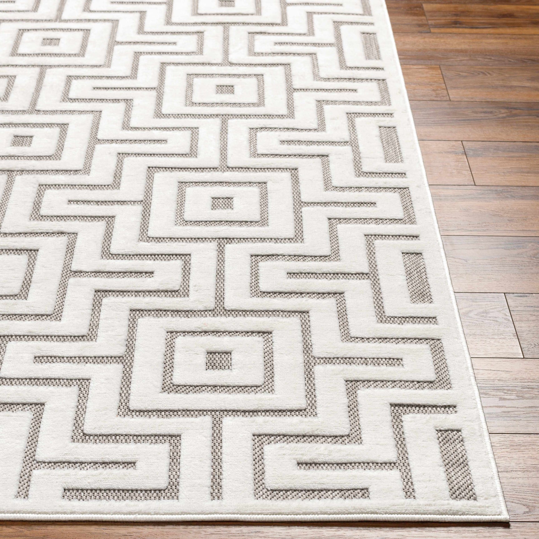Zevi Beige Outdoor Rug - Clearance - Ornate Home